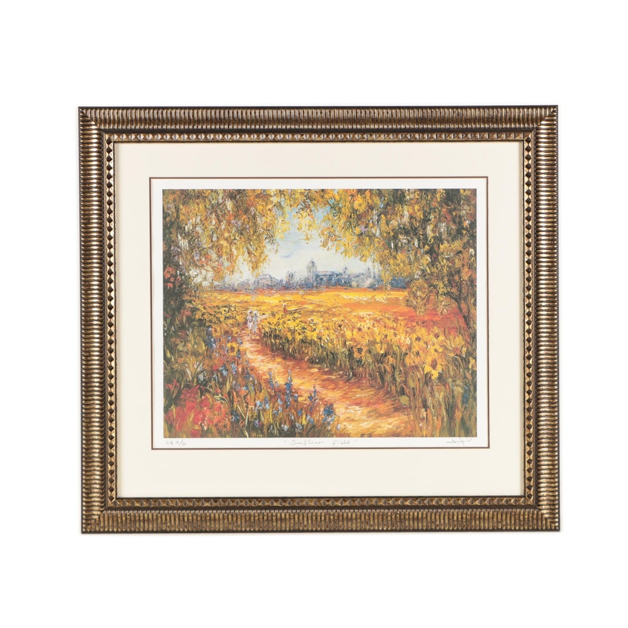 Duaiv Limited Edition Offset Lithograph on Paper "Sunflower Field"