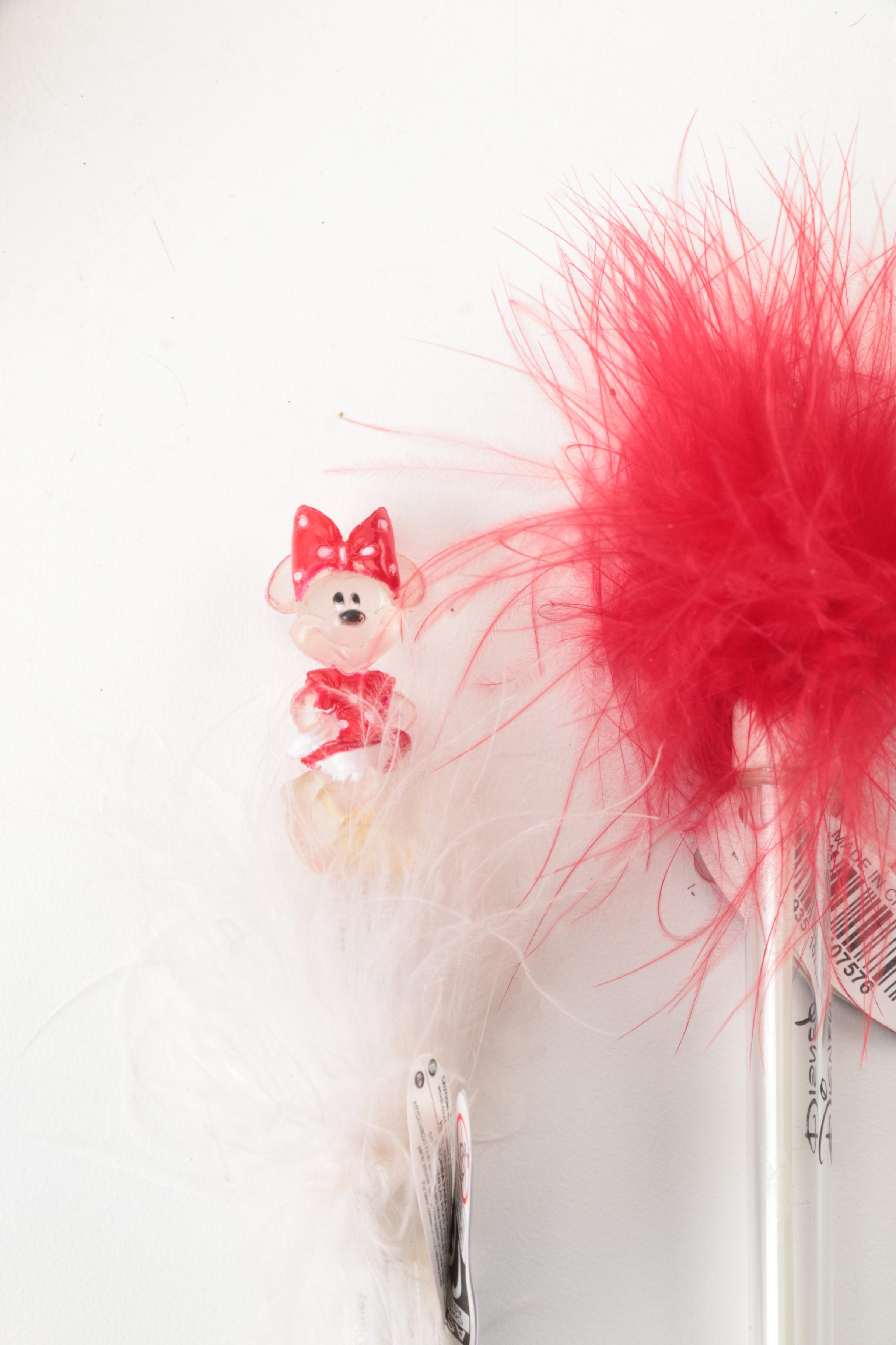 Disney Memorabilia Including Pens, Wall Clock, and More