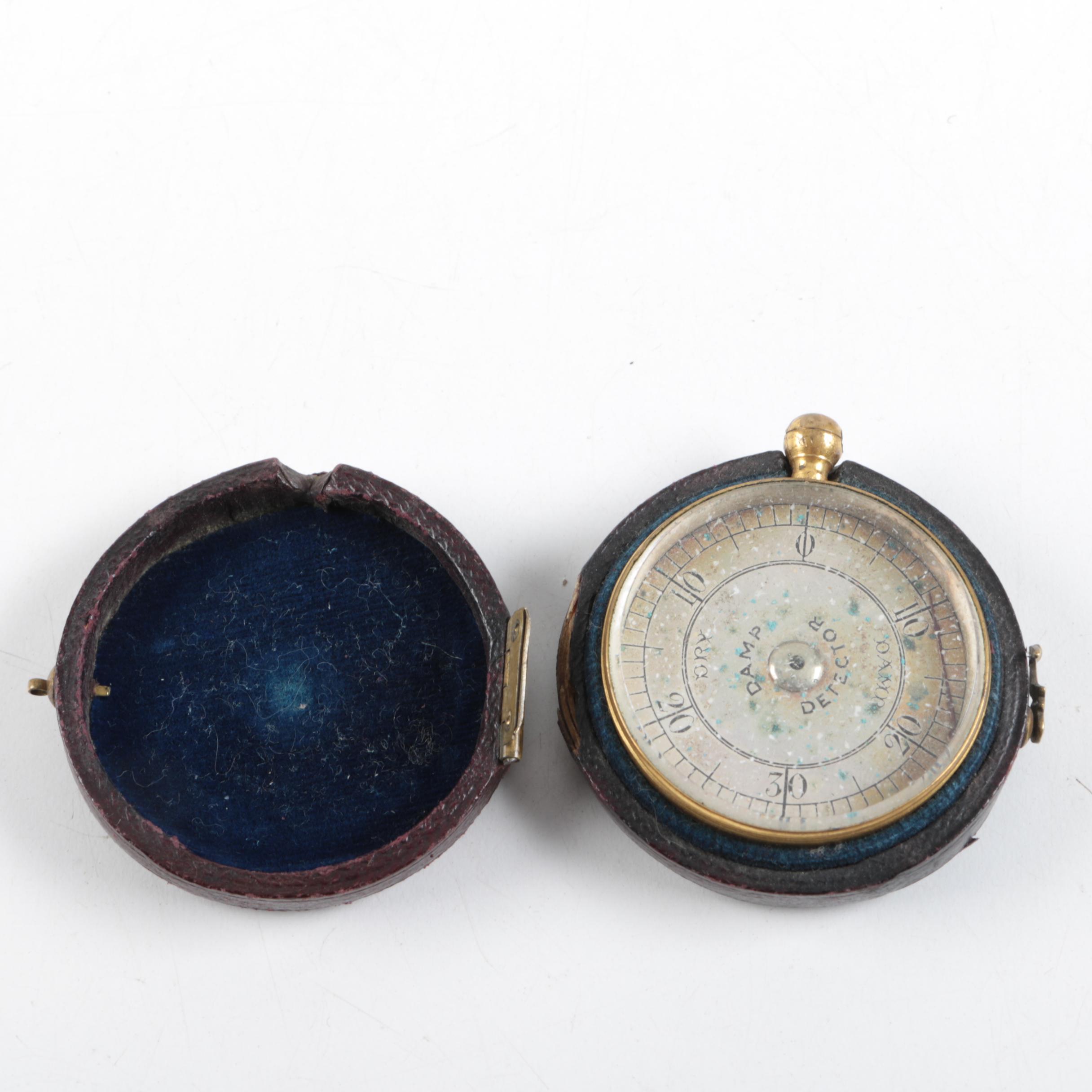 Vintage Lock, Pocket "Damp Detector," and Perpetual Calendar