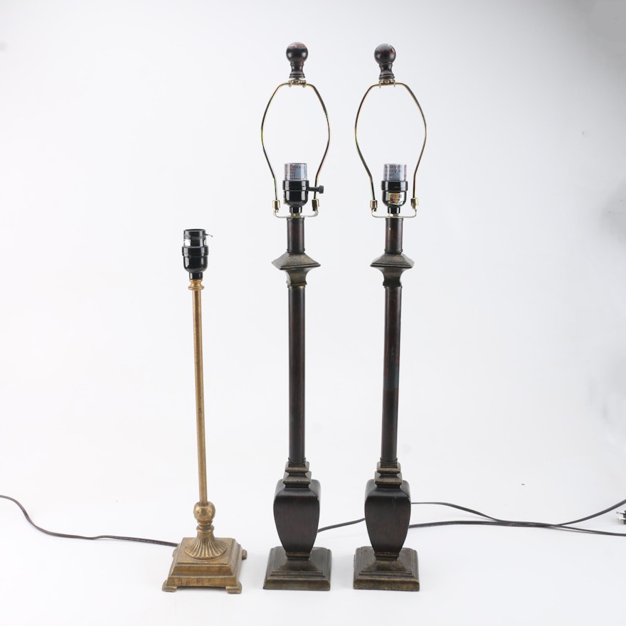 Three Pillar Style Table Lamps