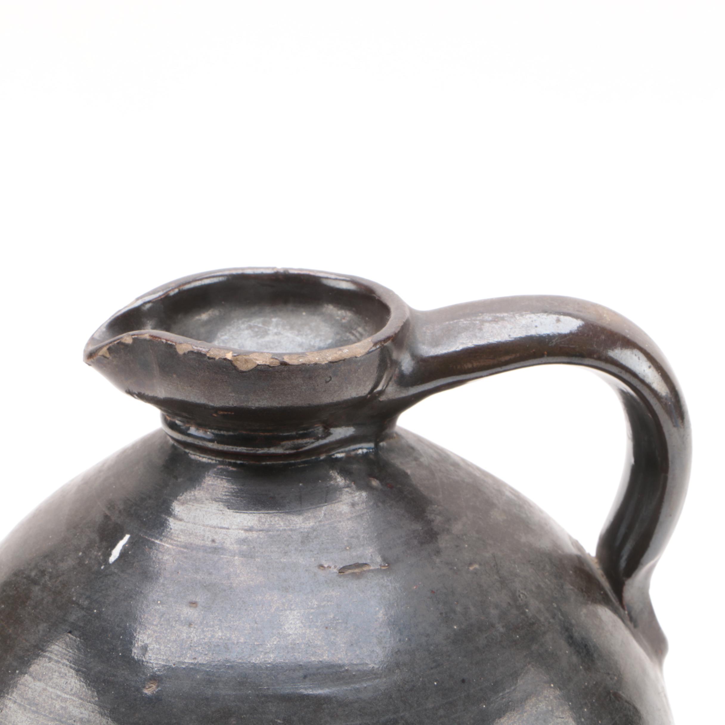 Antique Brown Stoneware Jug