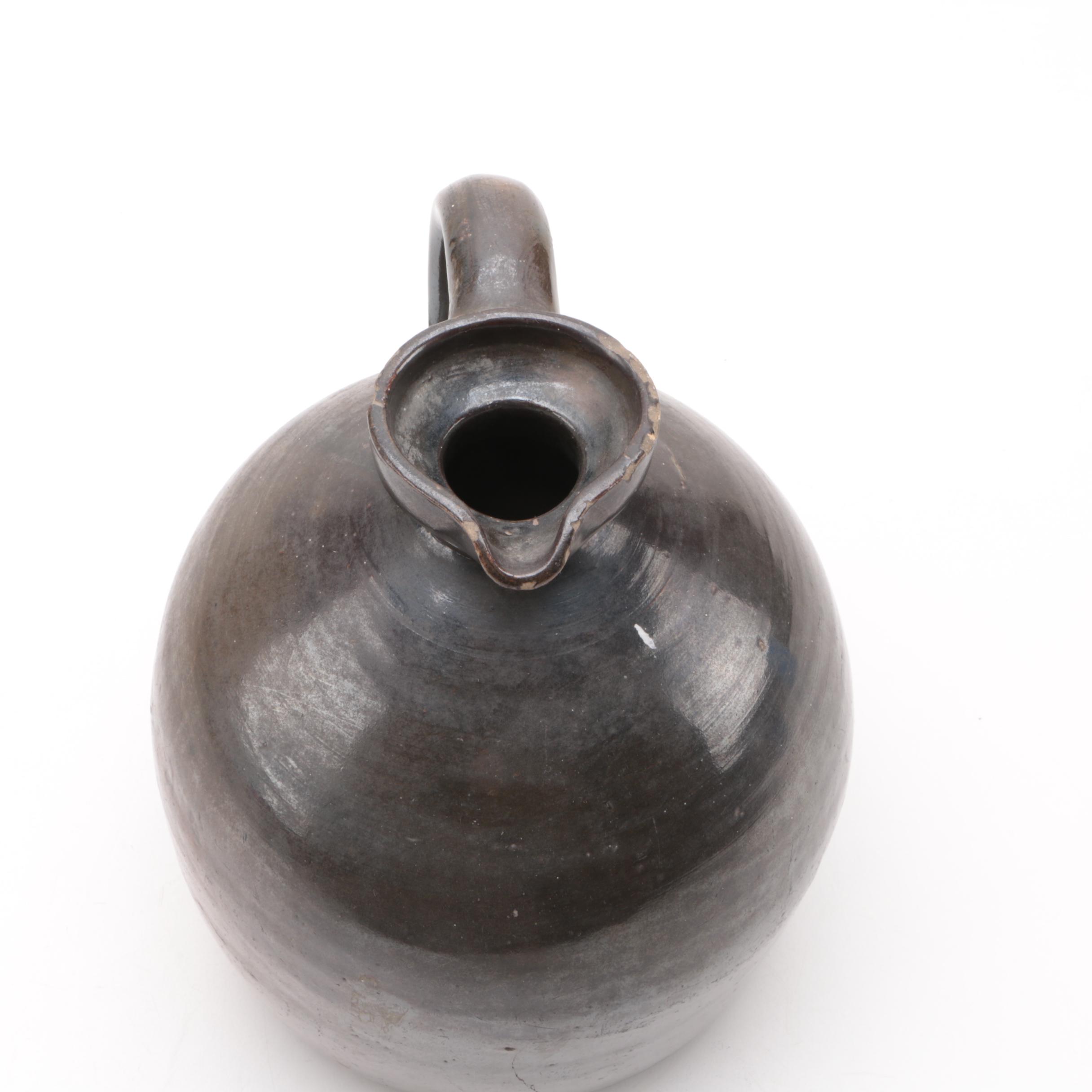 Antique Brown Stoneware Jug