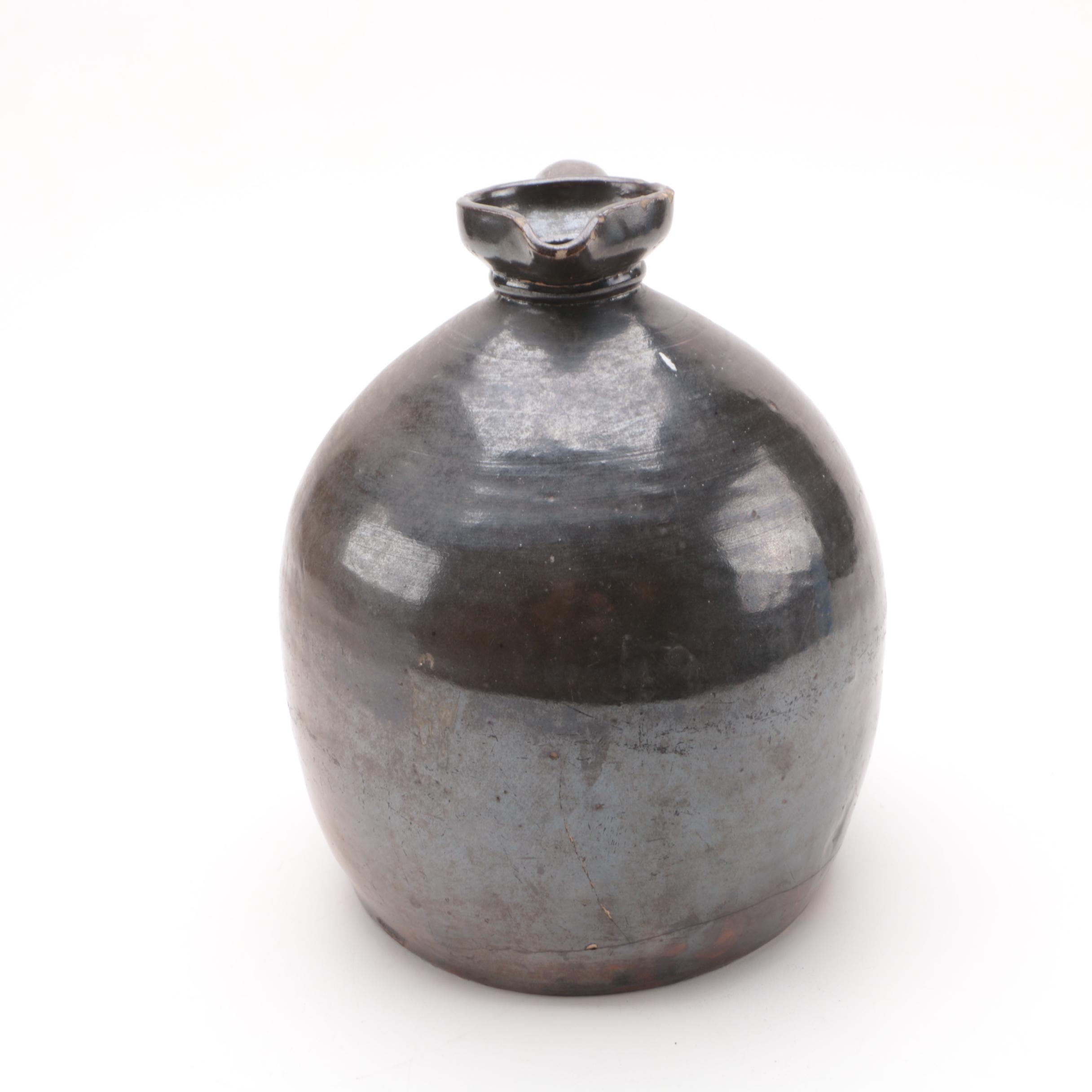 Antique Brown Stoneware Jug