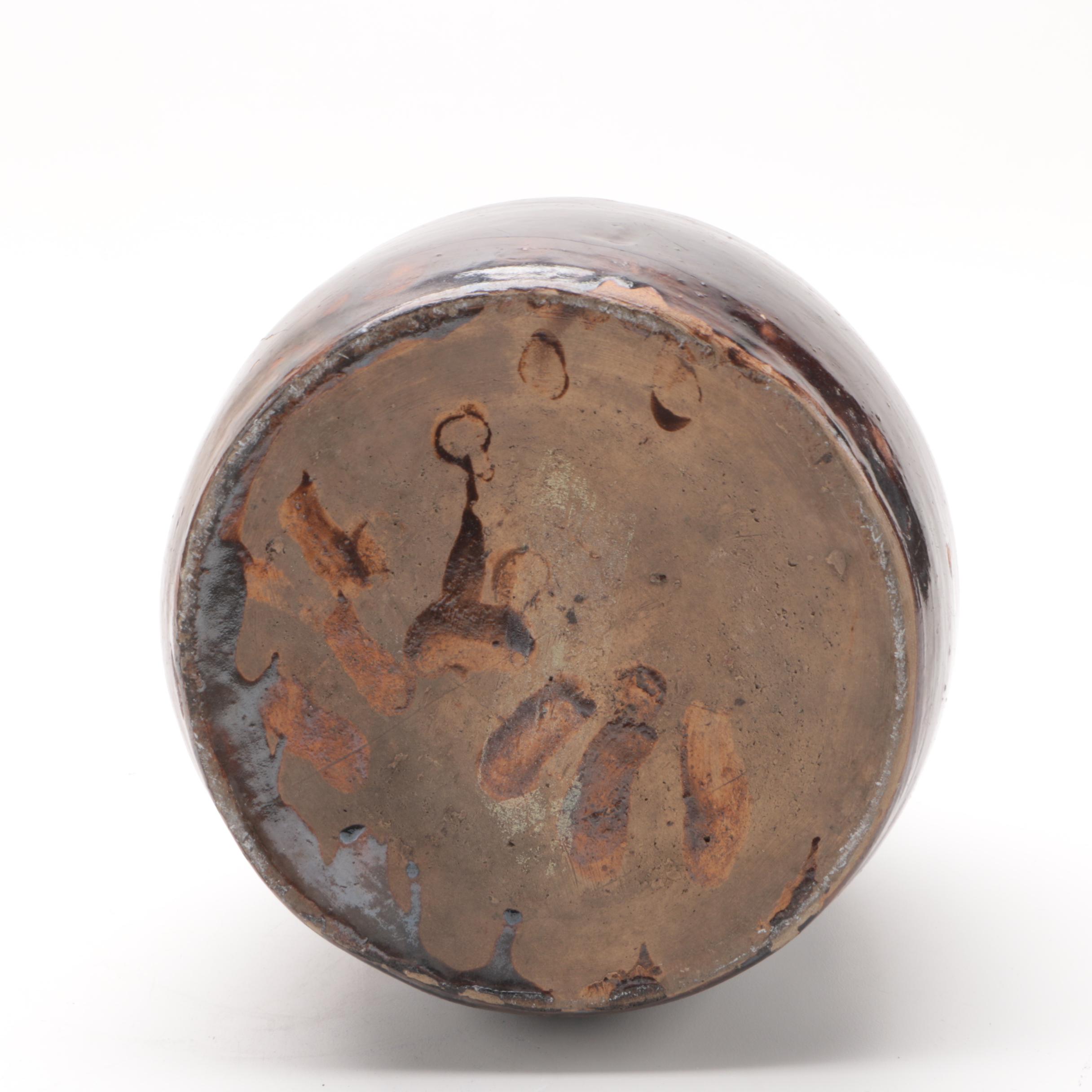 Antique Brown Stoneware Jug