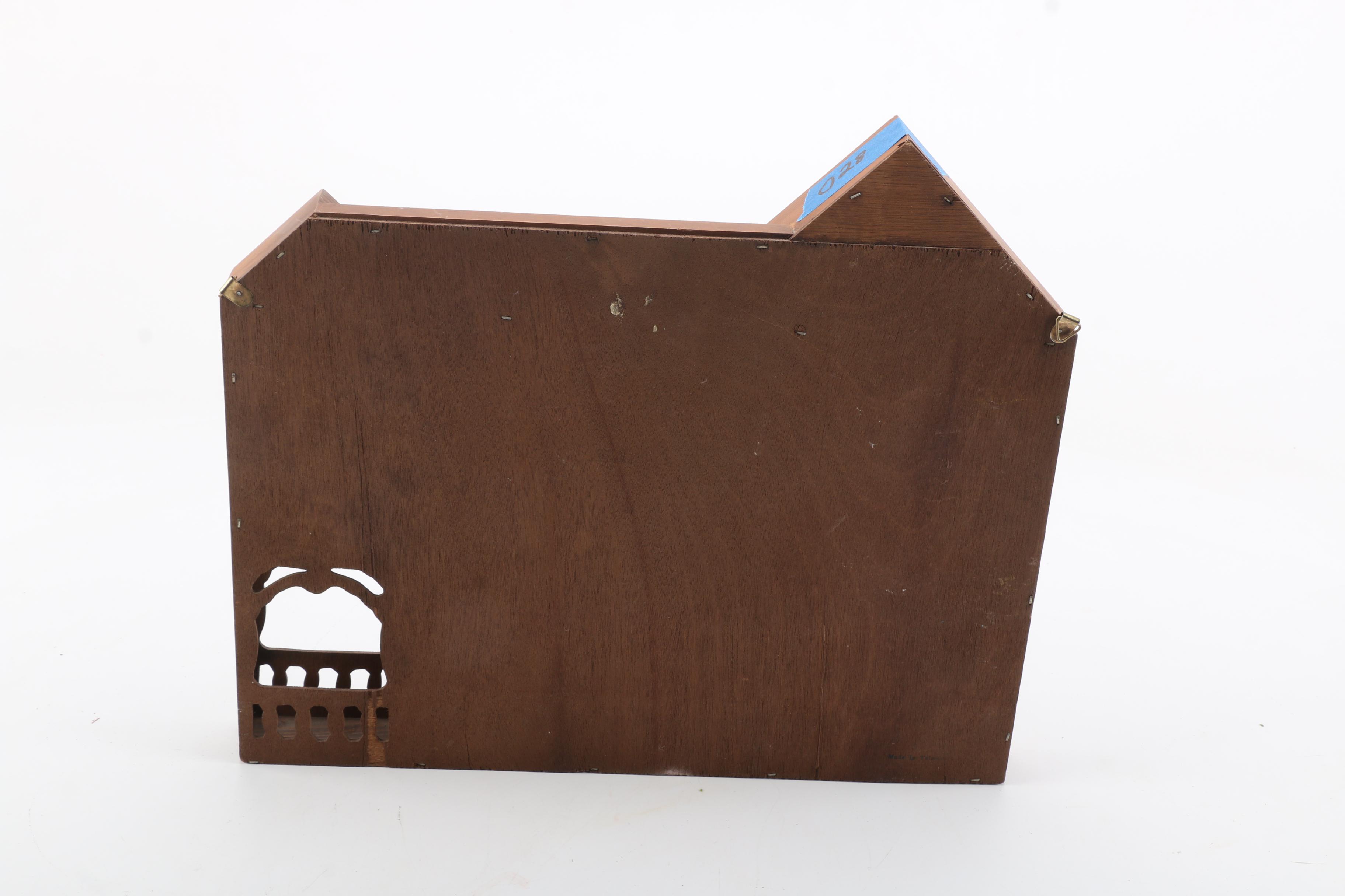 Disney Collectibles And House Shaped Display Shelf