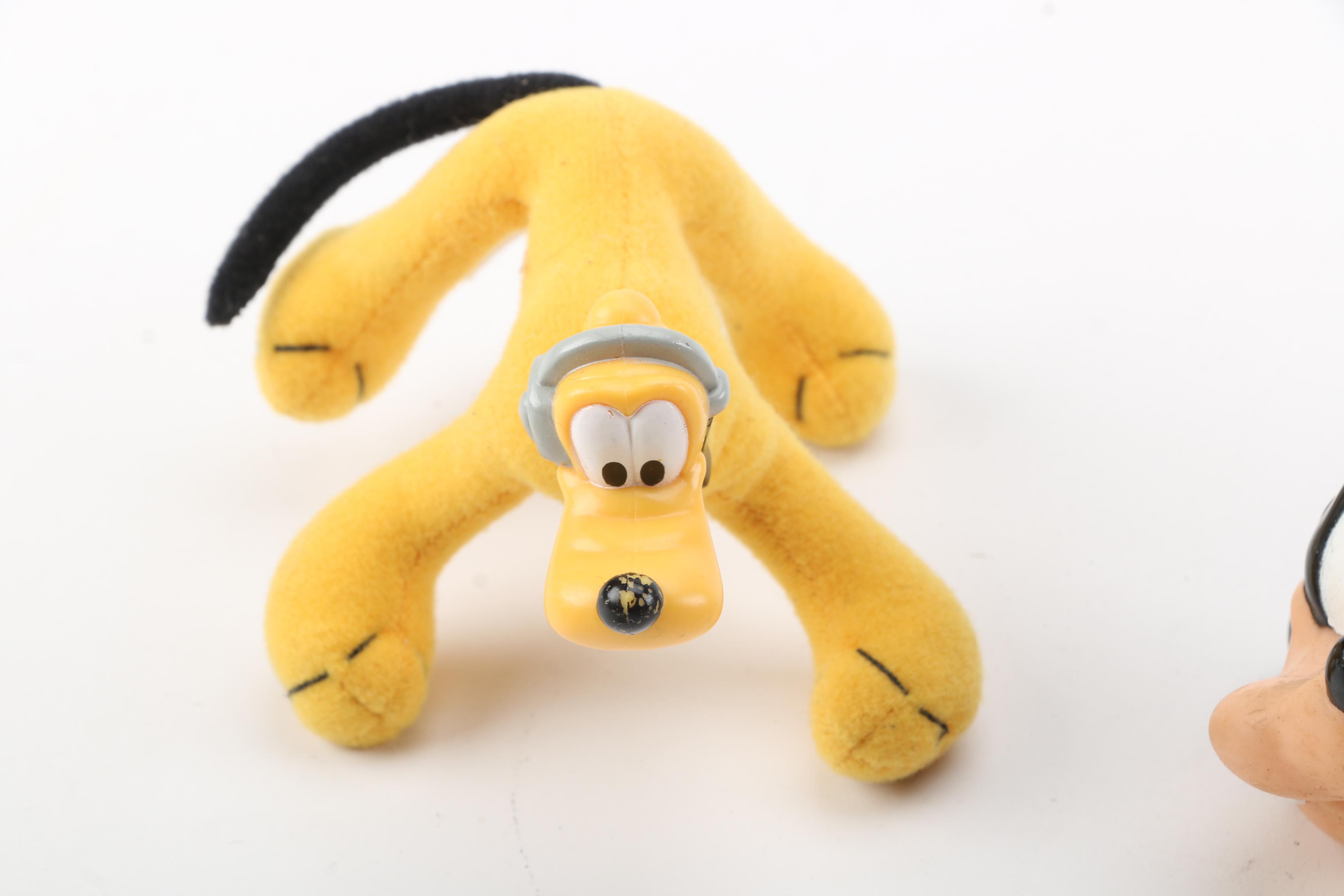 Disney Plush Figurines and Bottle Tops