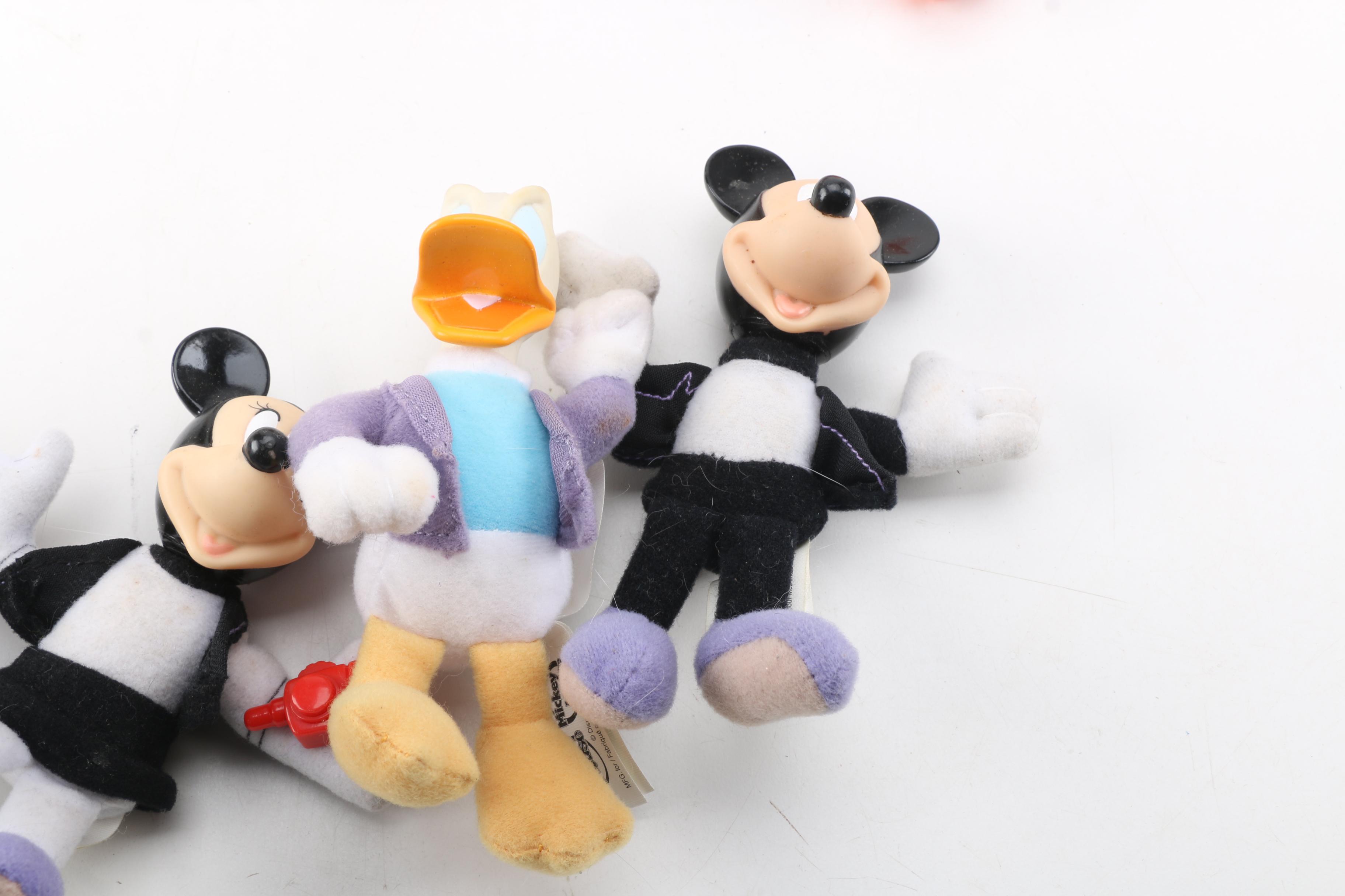 Disney Plush Figurines and Bottle Tops