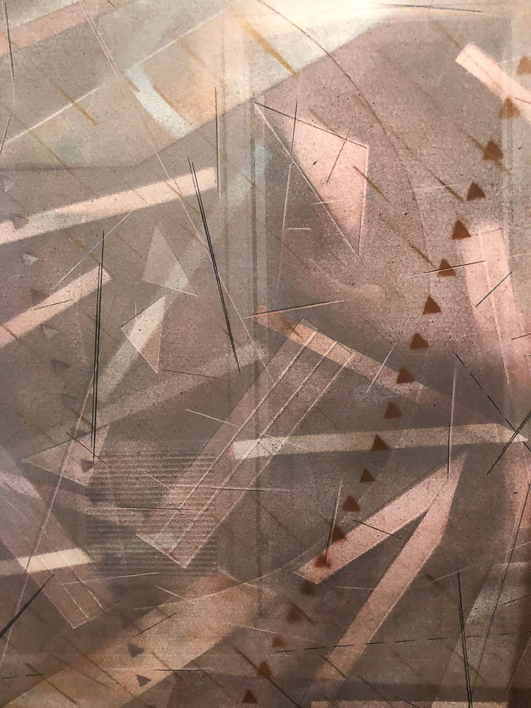 C. Ruane Abstract Mixed Media on Paper "Debut"