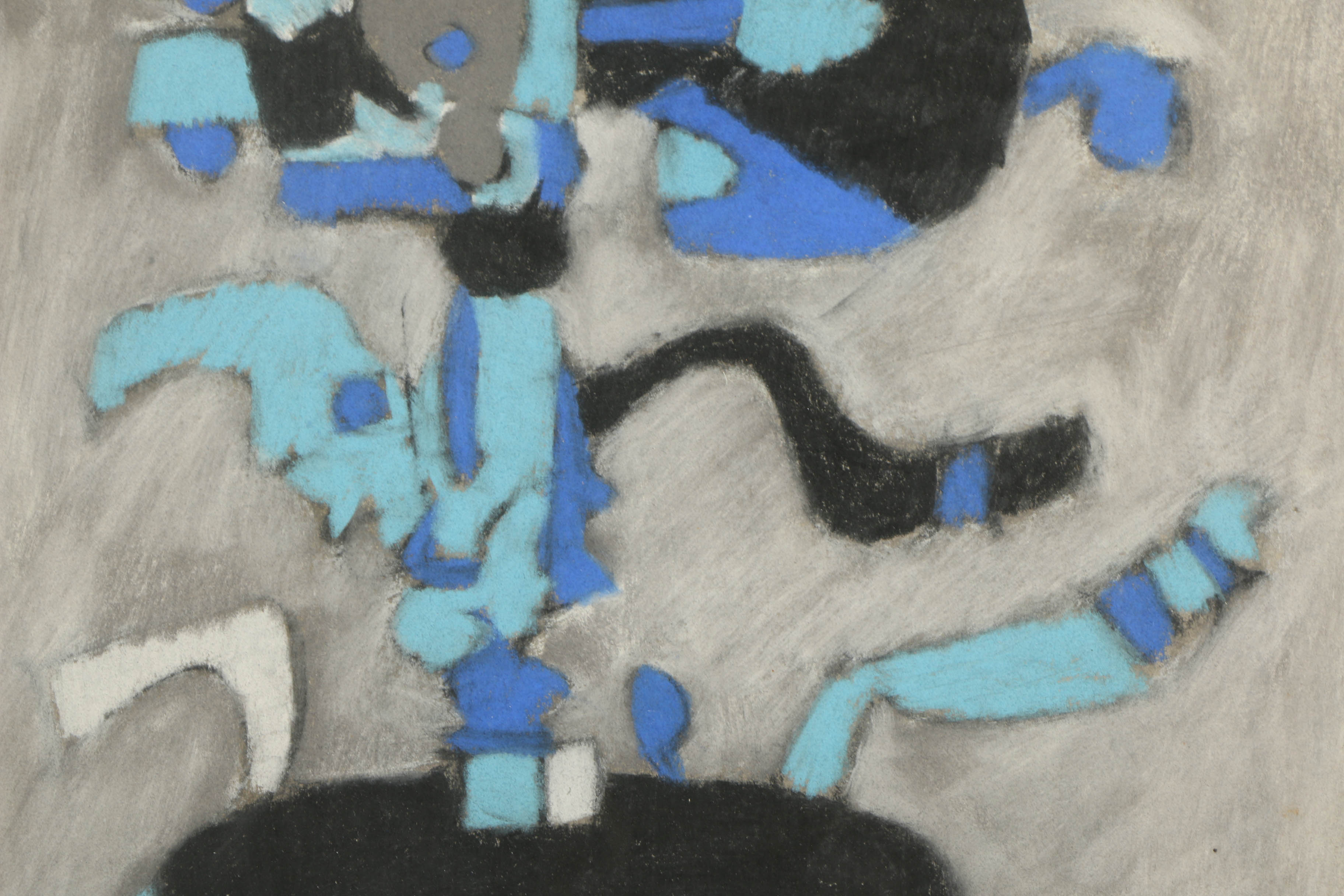 Vincent DiMattio Pastel Drawing on Paper of Abstract Figures