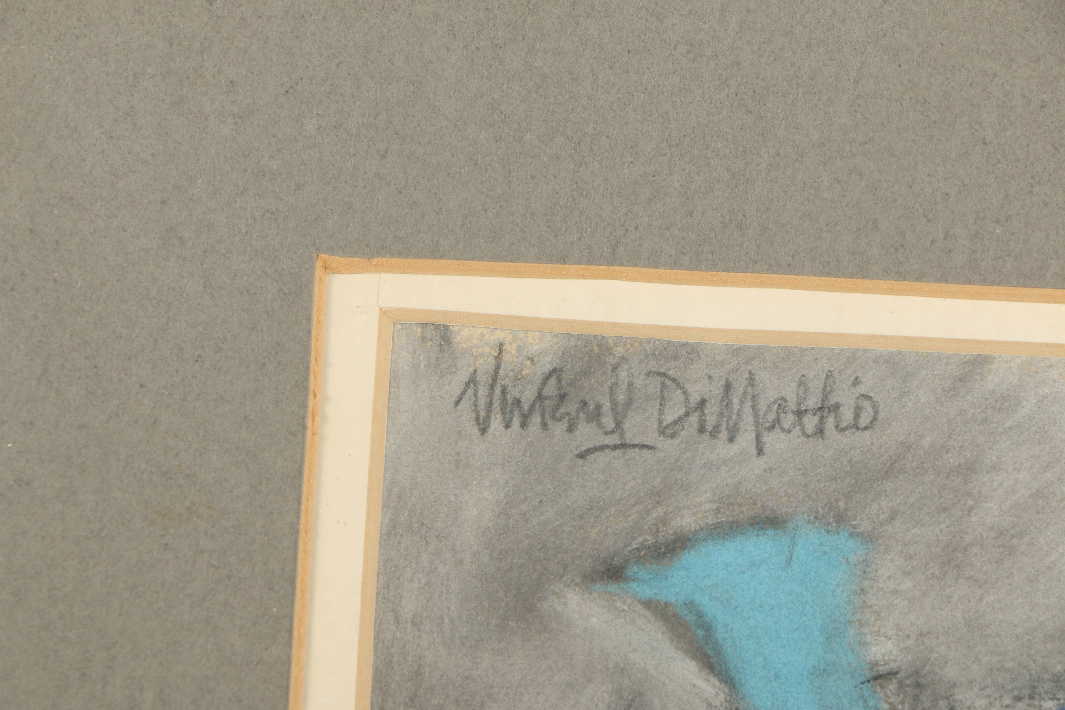 Vincent DiMattio Pastel Drawing on Paper of Abstract Figures