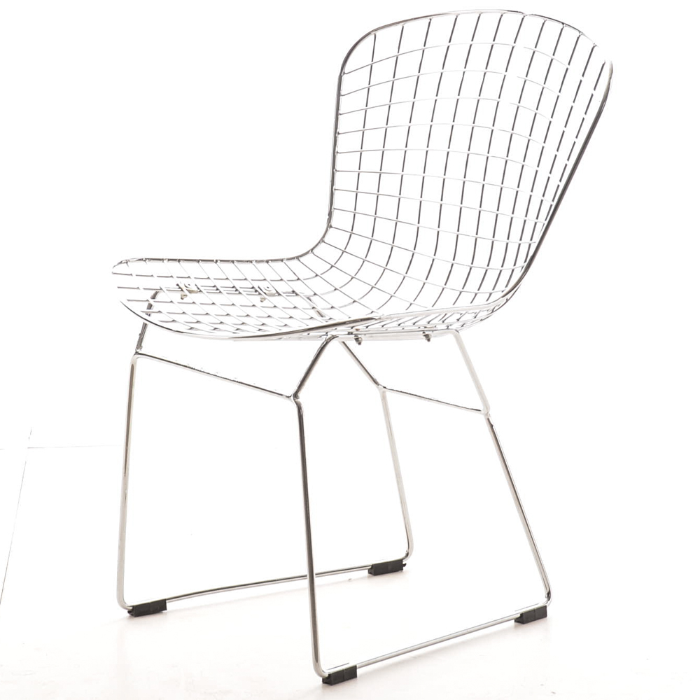 Four Bertoia Style Dining Chairs