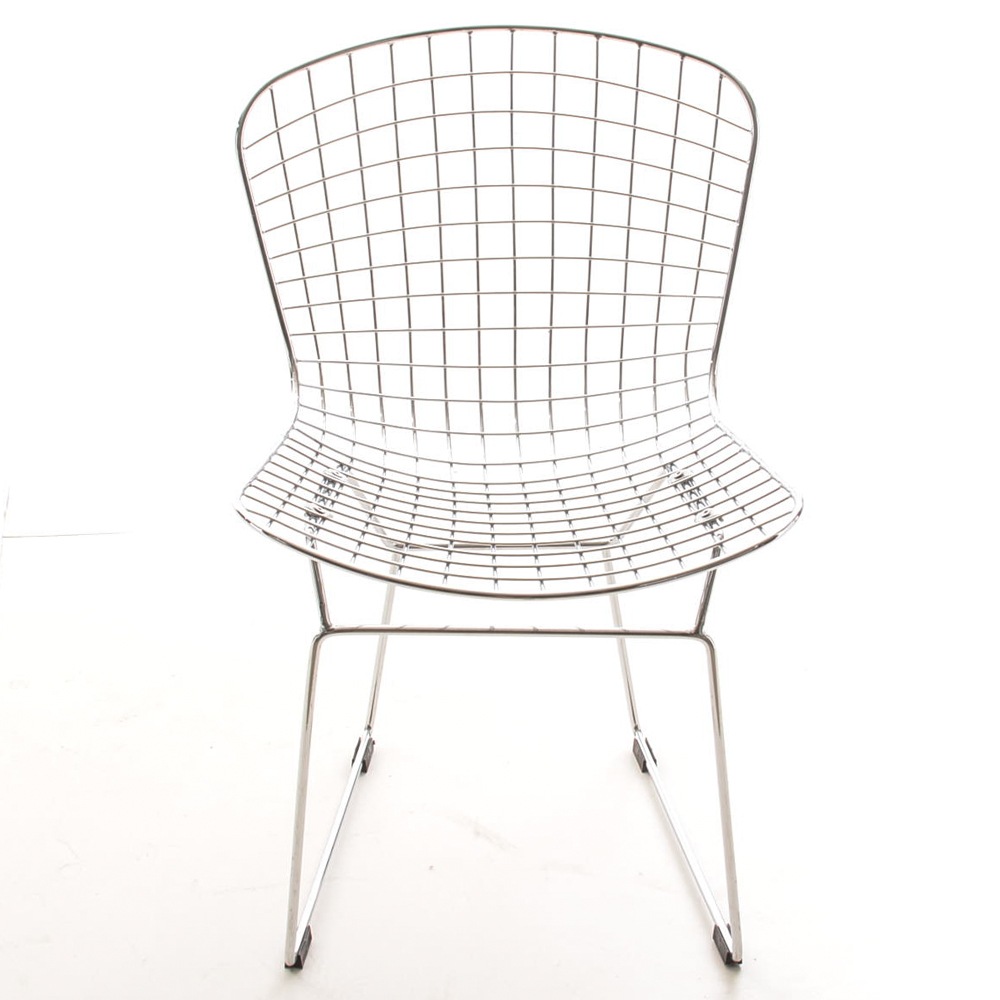 Four Bertoia Style Dining Chairs
