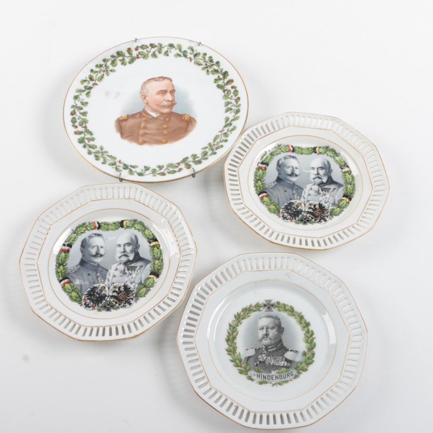 Antique Porcelain Plates Including Tressemann & Vogt