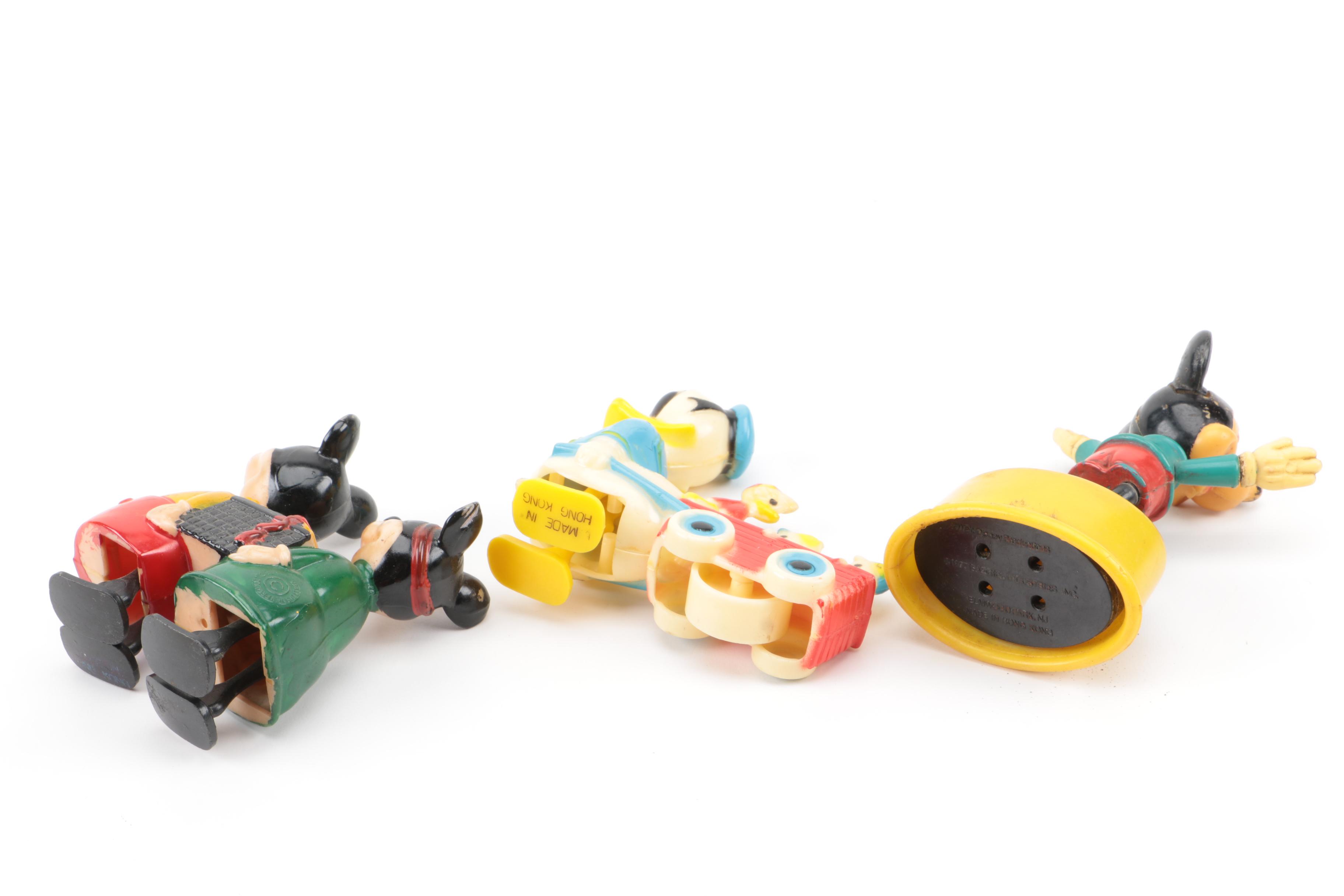 Assortment of Disney Plastic Figurines including Mickey, Minnie, Donald and More