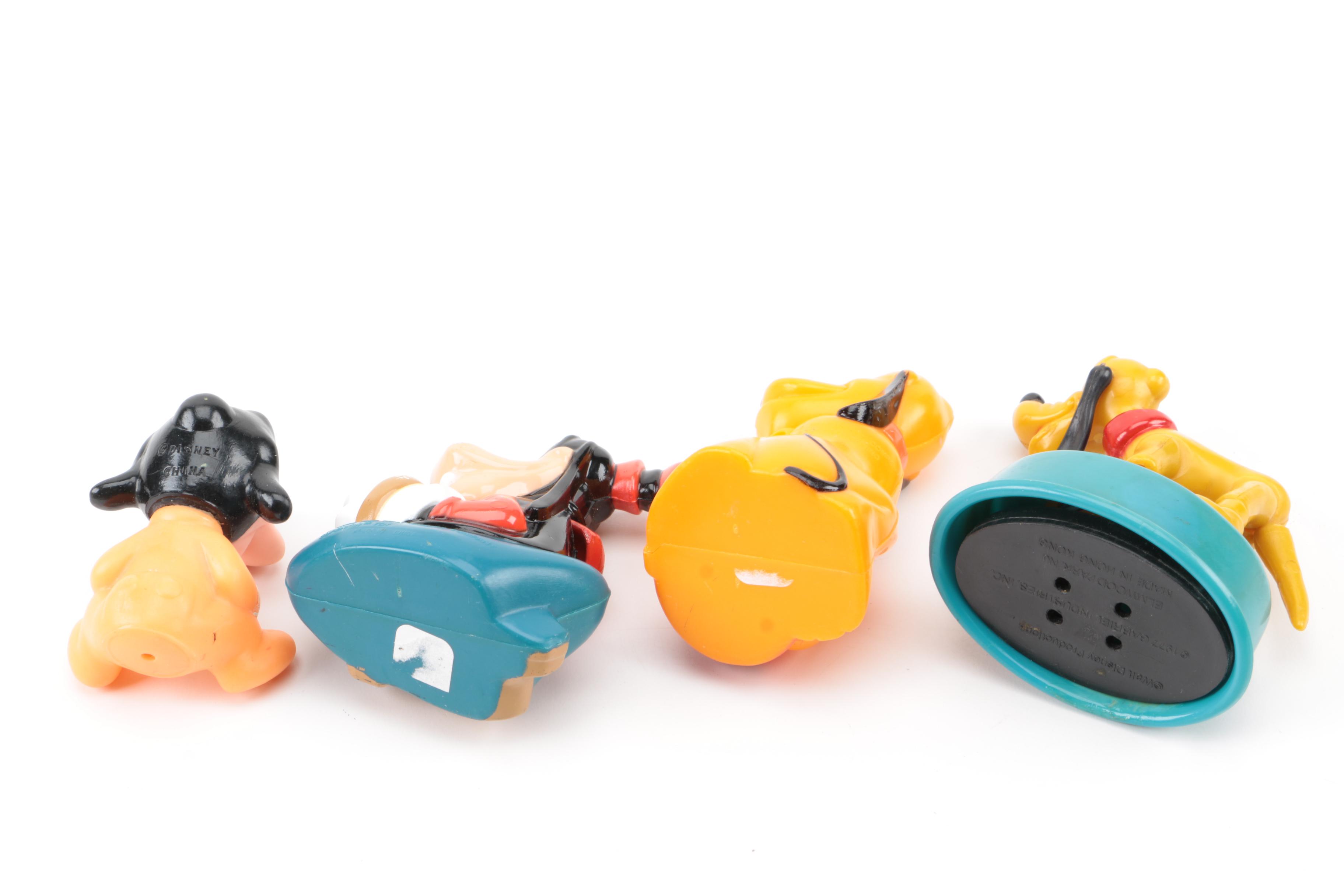 Assortment of Disney Plastic Figurines including Mickey, Minnie, Donald and More