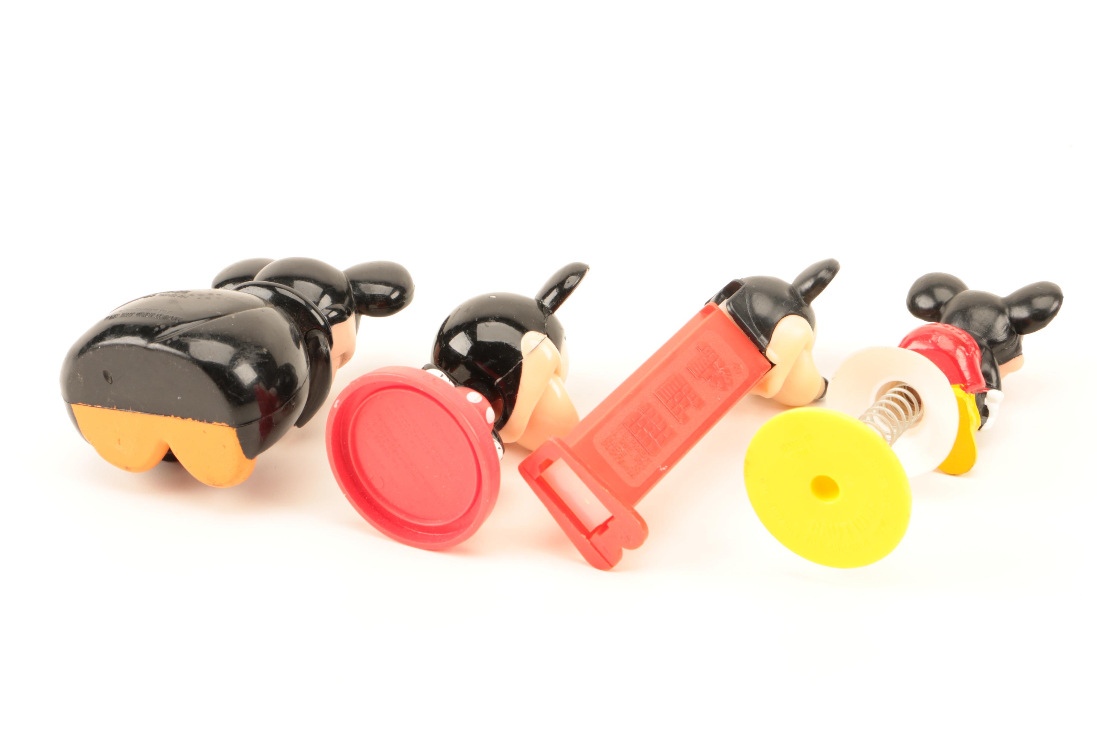 Assortment of Disney Plastic Figurines including Mickey, Minnie, Donald and More