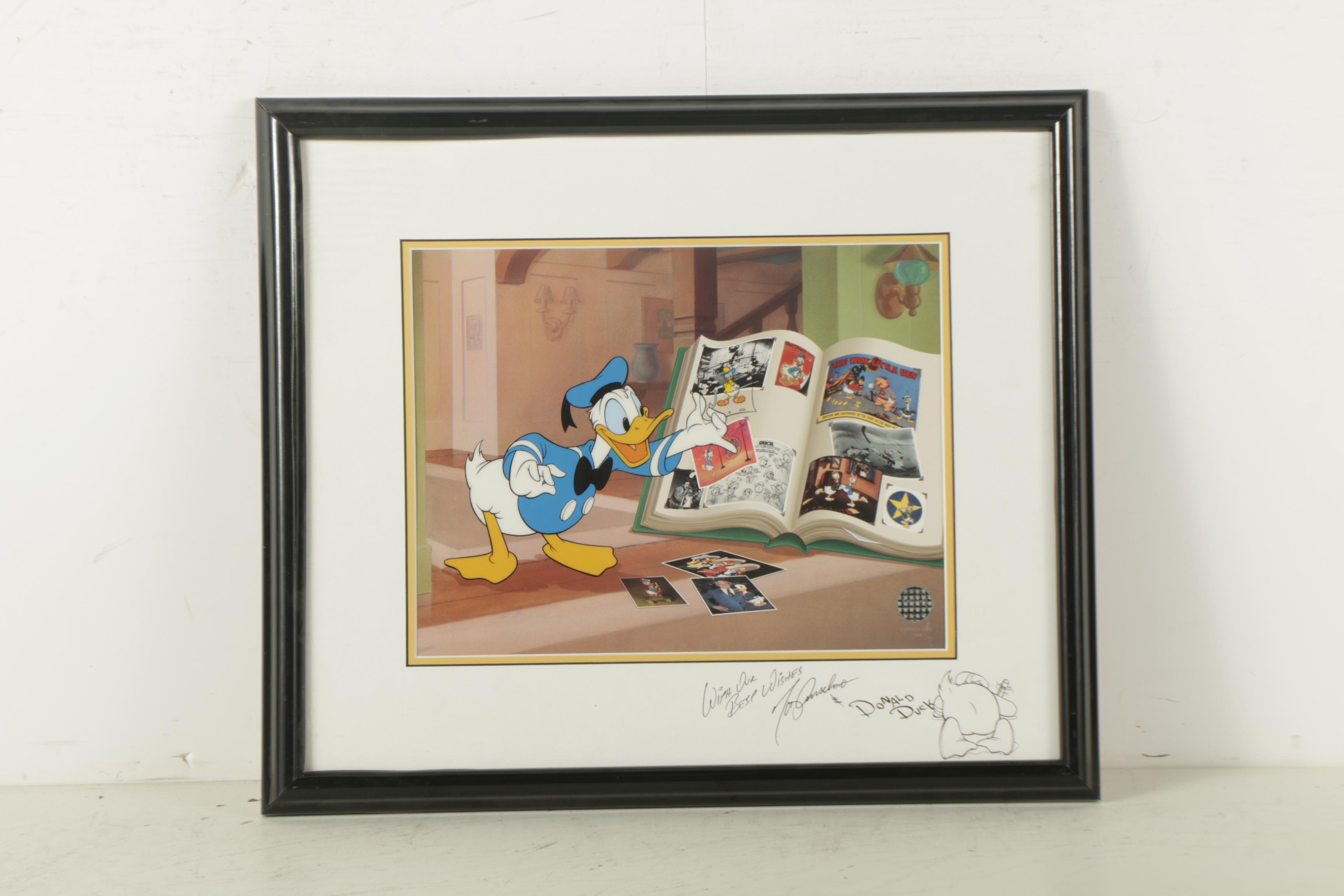 Limited Edition Disney Animation Cels Featuring Donald Duck and Sleeping Beauty
