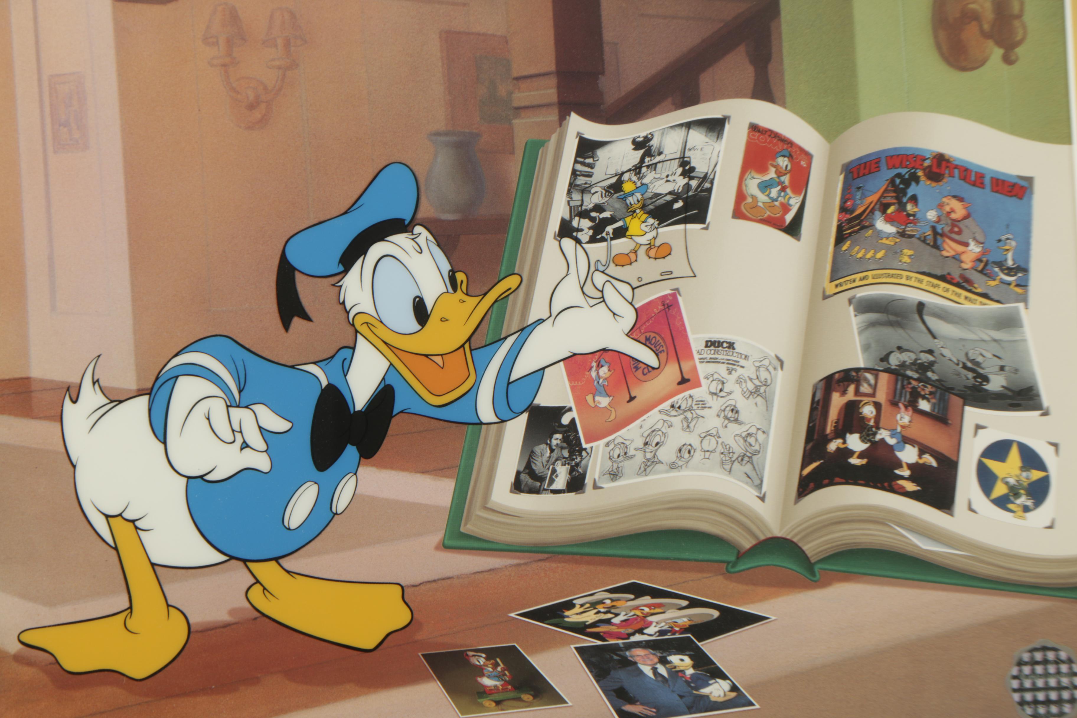Limited Edition Disney Animation Cels Featuring Donald Duck and Sleeping Beauty