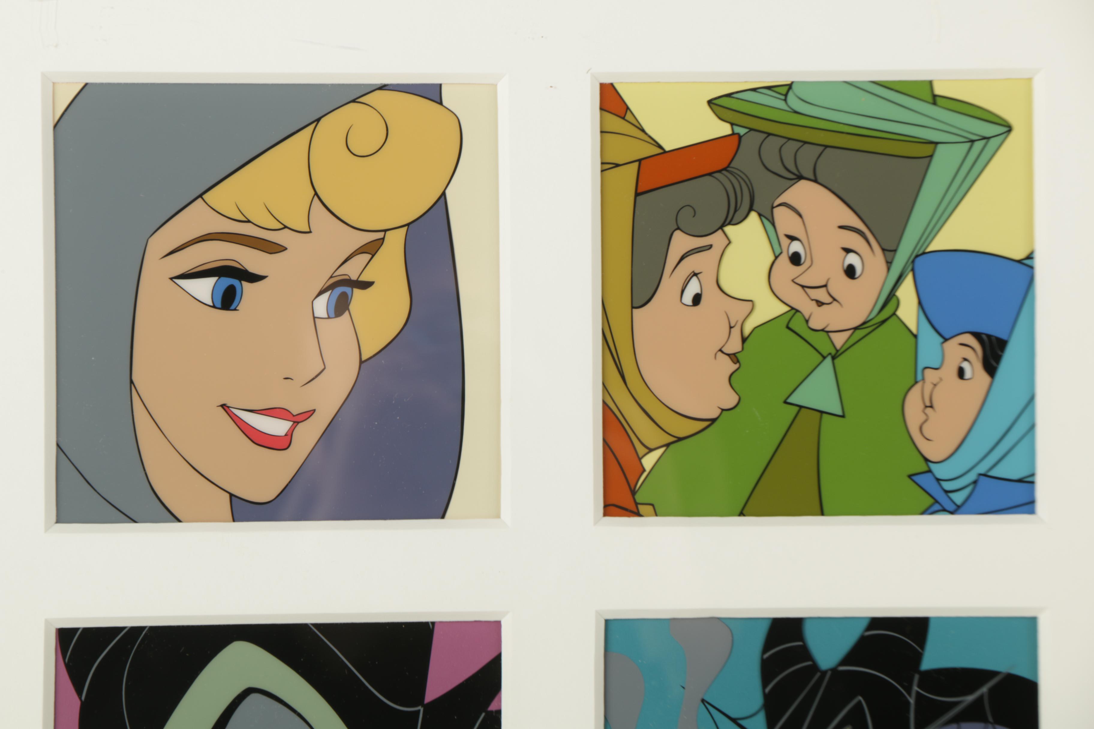 Limited Edition Disney Animation Cels Featuring Donald Duck and Sleeping Beauty