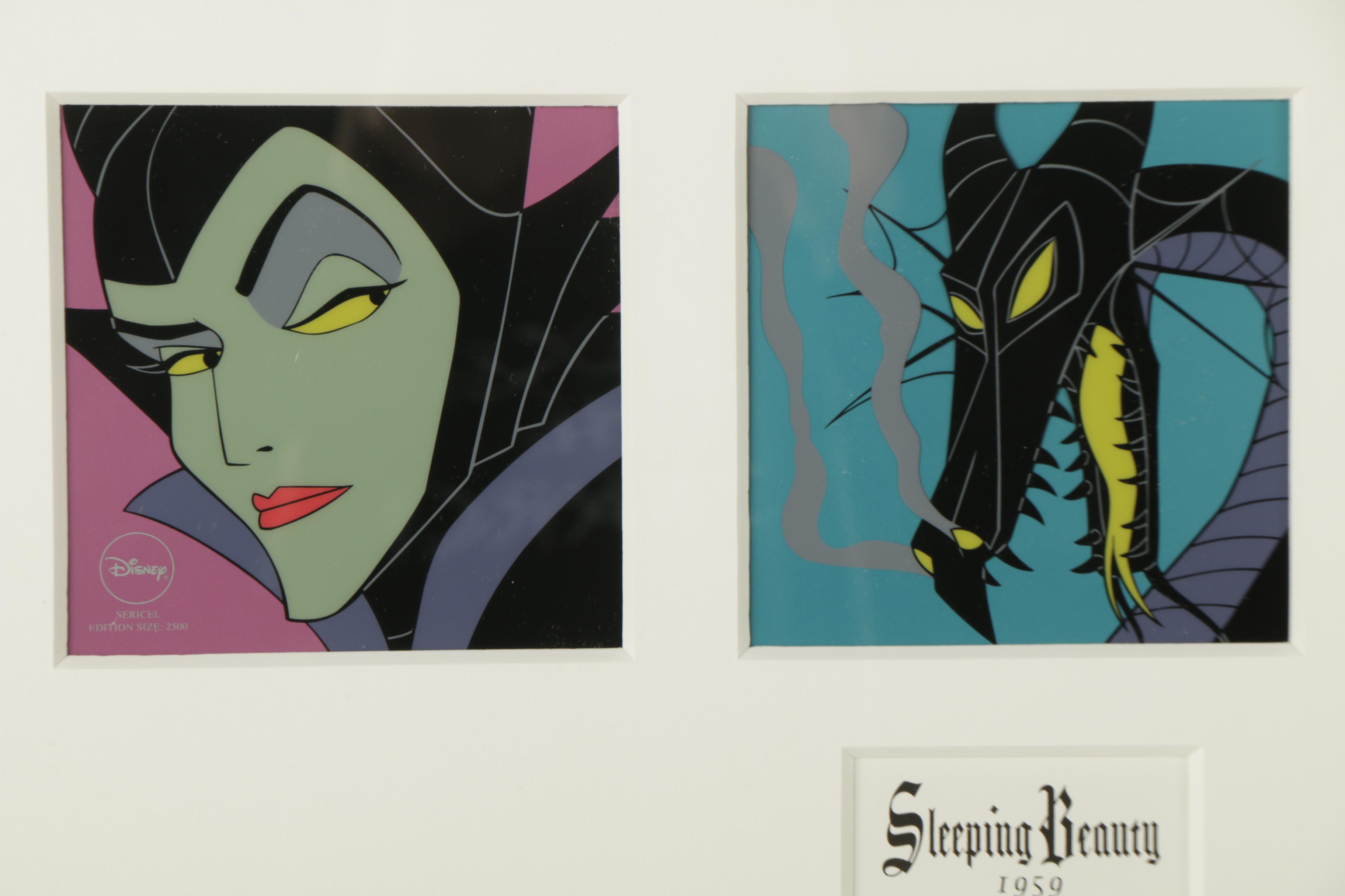Limited Edition Disney Animation Cels Featuring Donald Duck and Sleeping Beauty