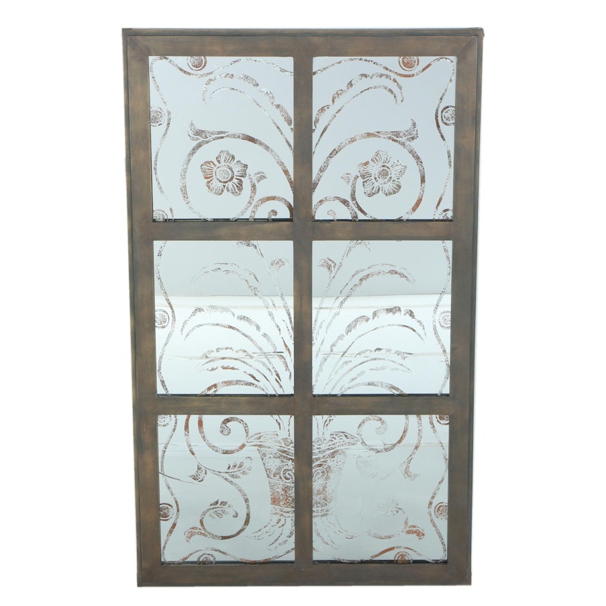 Decorative Paneled Wall Mirror