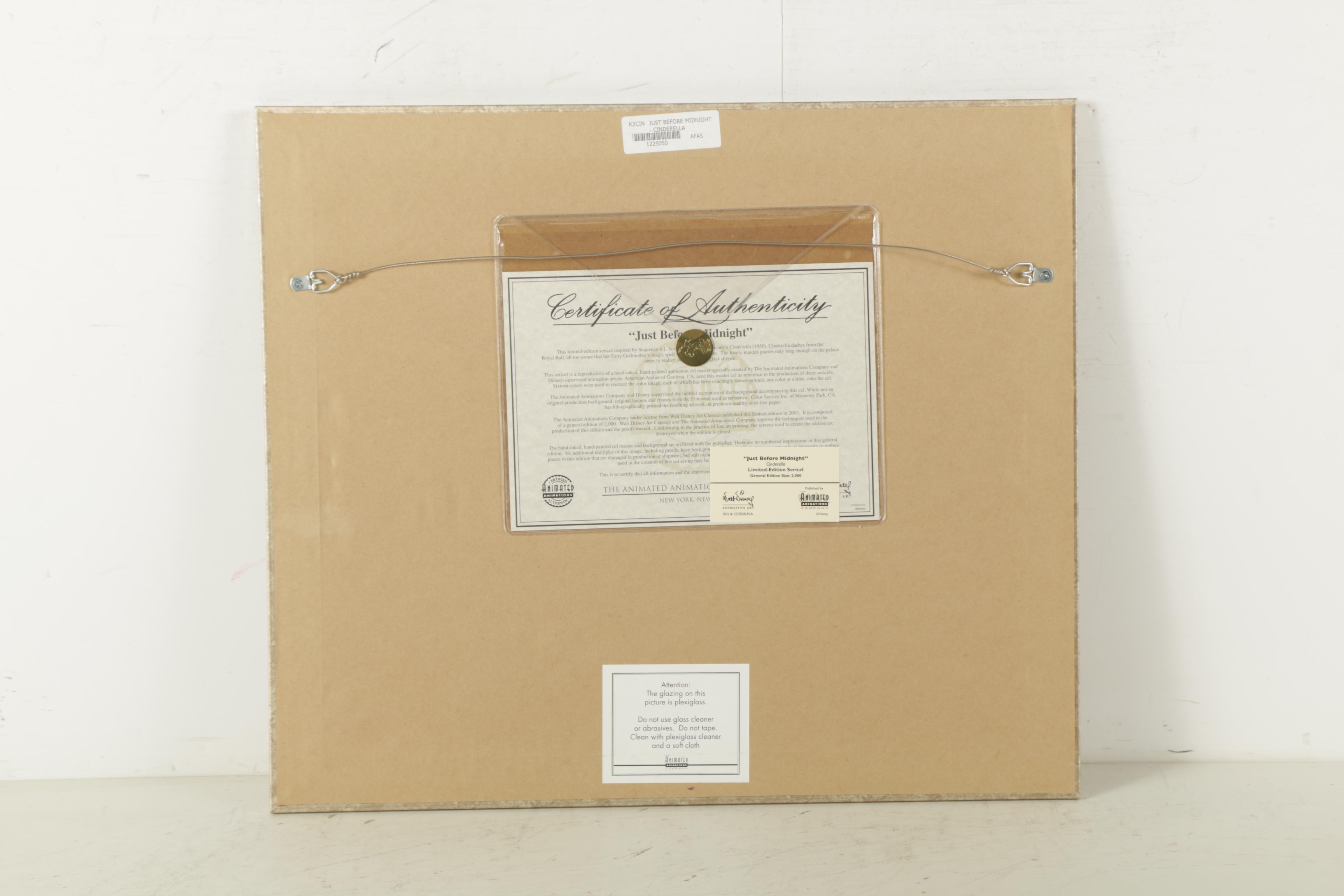 Limited Edition Animation Cel from Disney's "Cinderella"