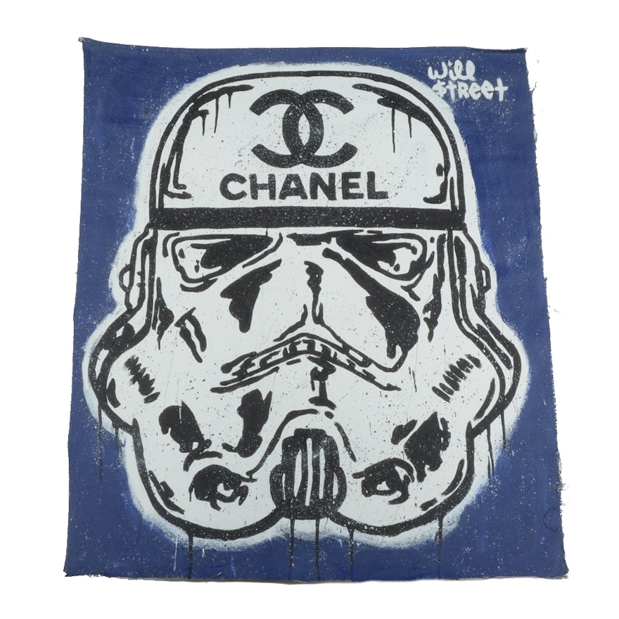 Will $treet Acrylic Painting of a Stormtrooper Wearing Chanel