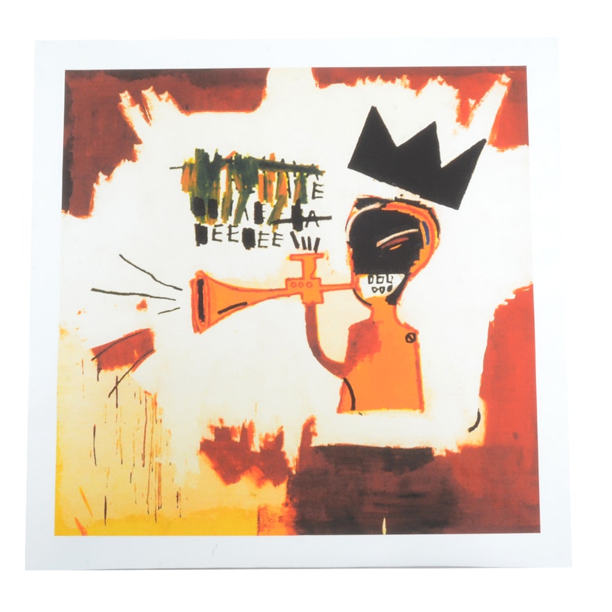 Jean-Michel Basquiat Giclée on Vinyl "Trumpet"