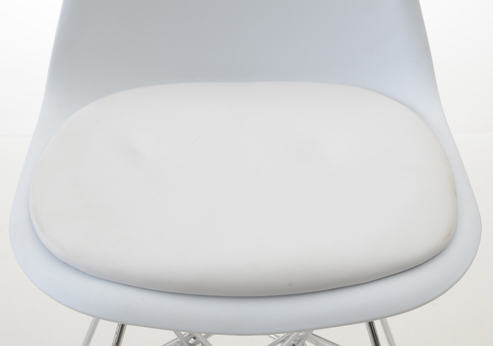 Pair of Eames Style Eiffel Base Side Chairs