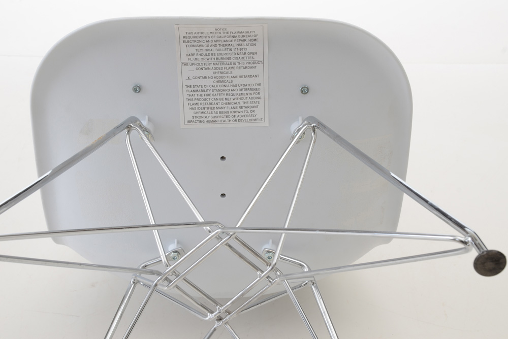 Pair of Eames Style Eiffel Base Side Chairs