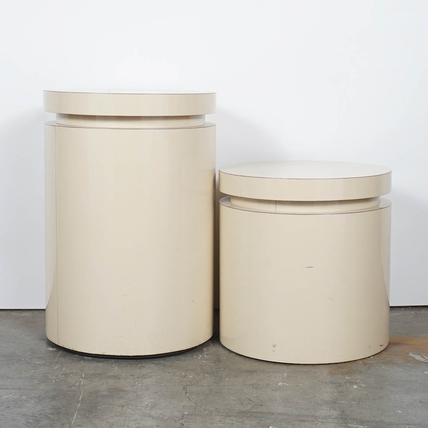 Pair of Contemporary Round Side Tables