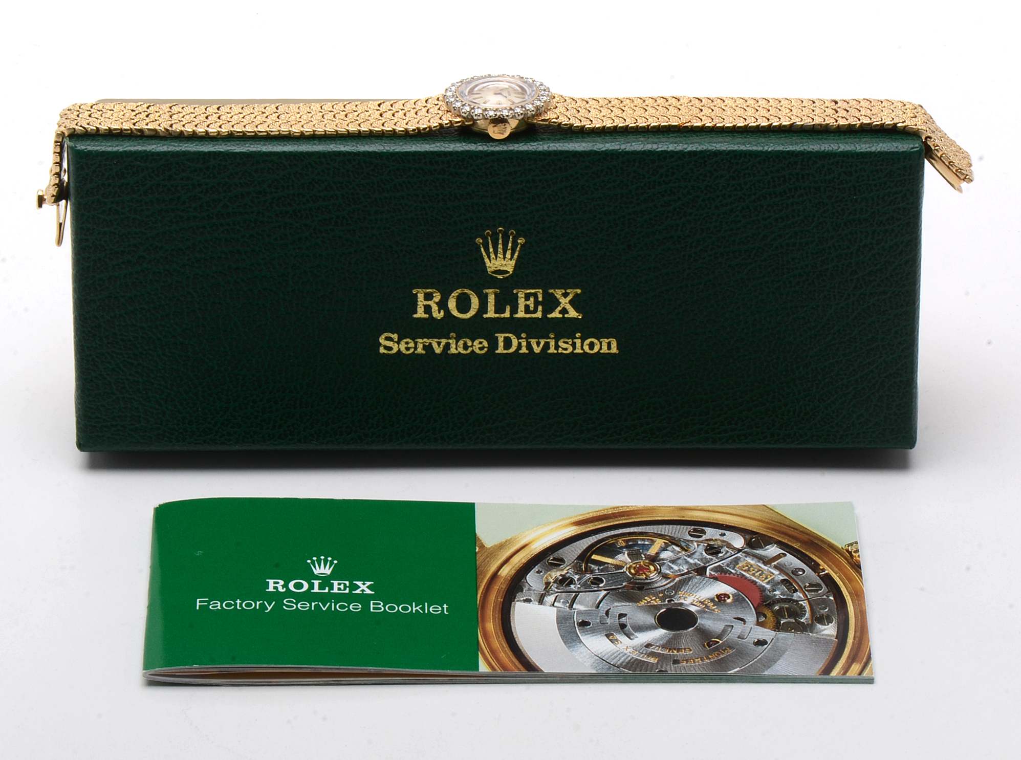 1960s Rolex 14K Yellow Gold and Diamond Bezel Watch