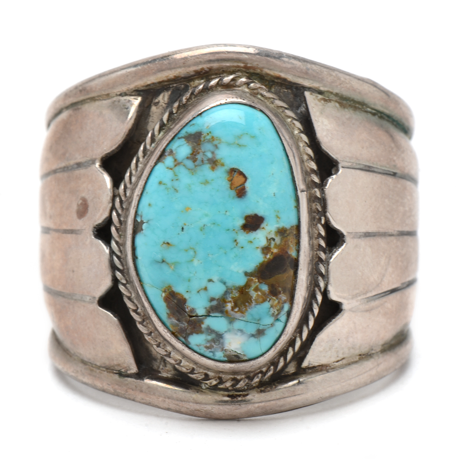 Southwestern Style Sterling Silver Turquoise Ring