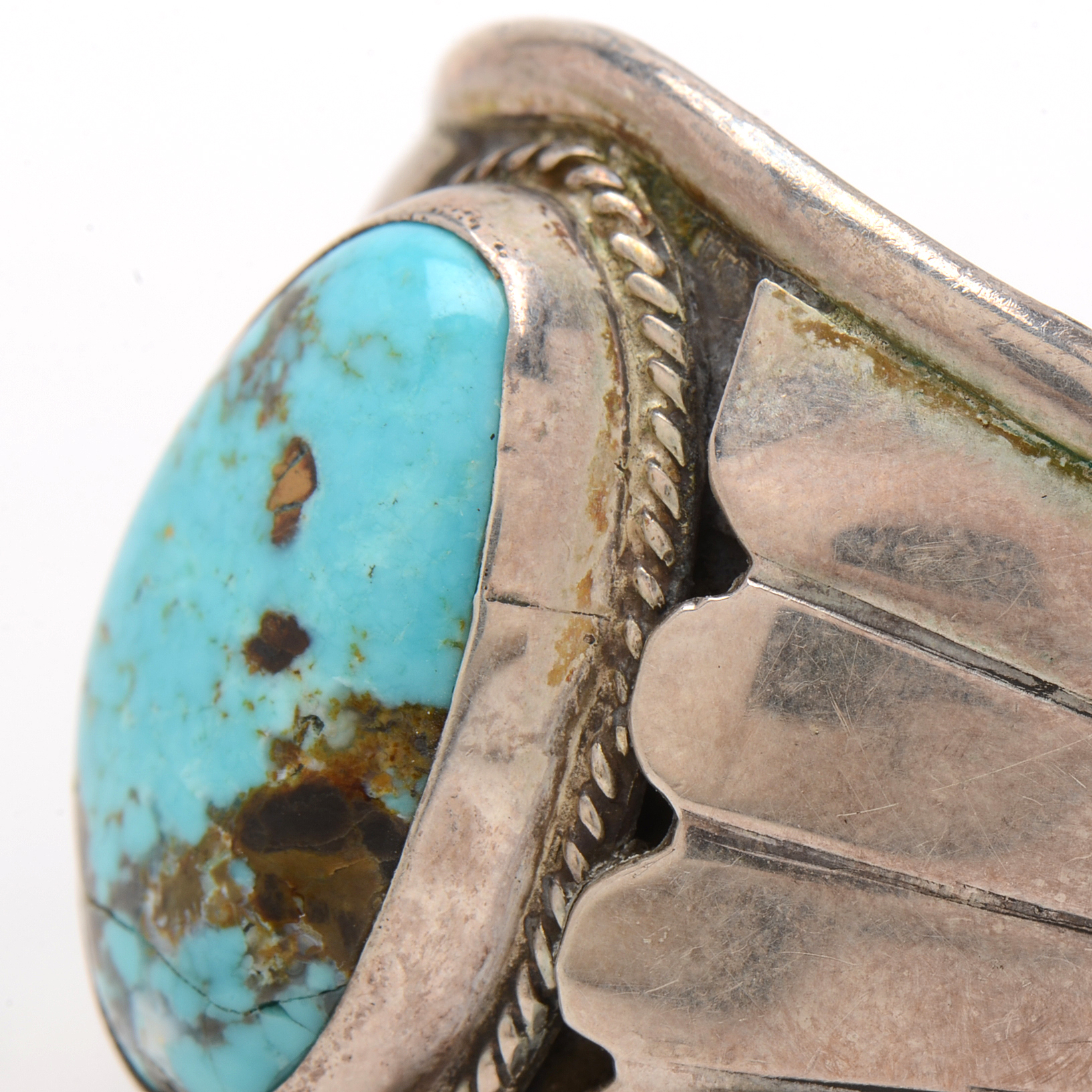 Southwestern Style Sterling Silver Turquoise Ring