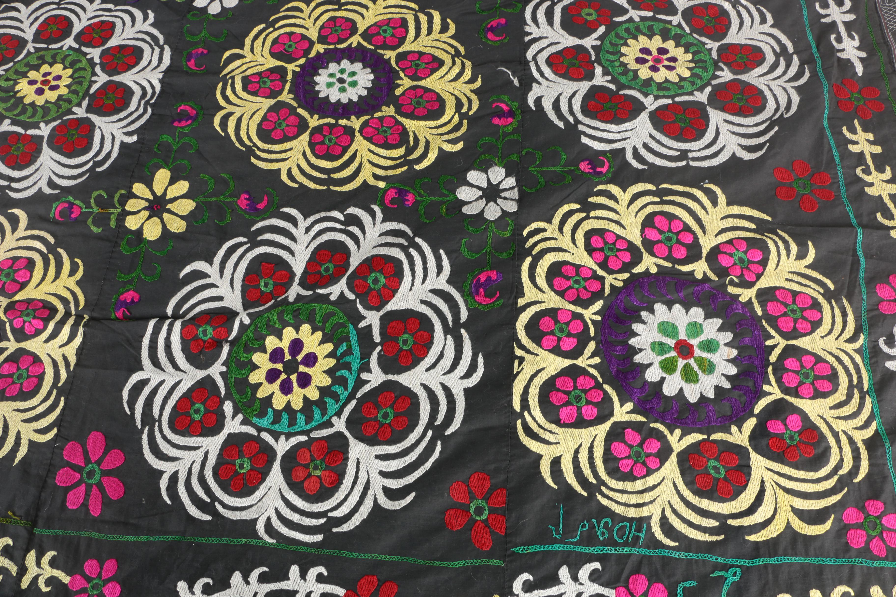 Central Asian Handmade "Suzani" Embroidered Textile
