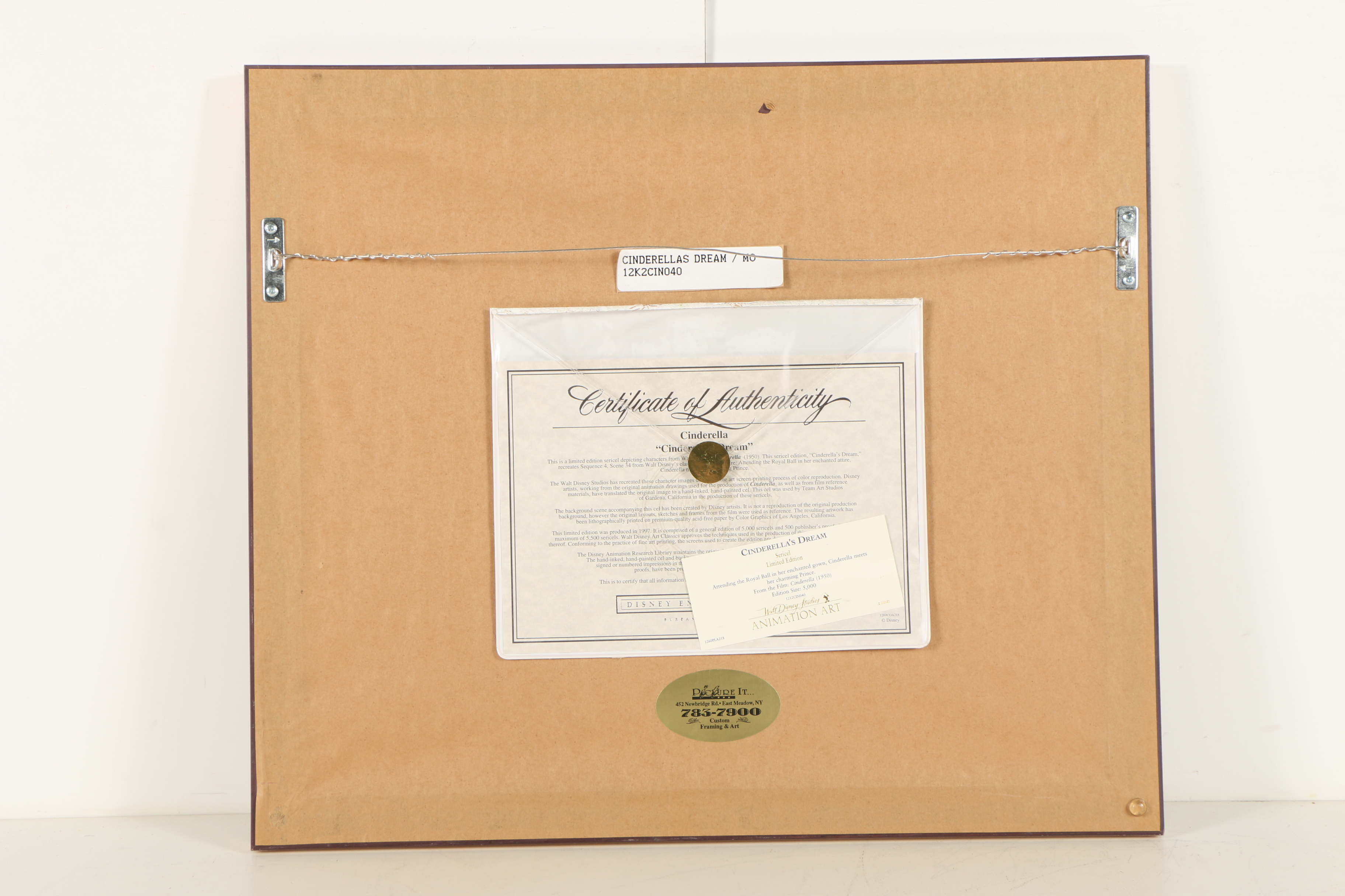 Limited Edition Disney Animation Cels of Snow White and "Cinderella's Dream"