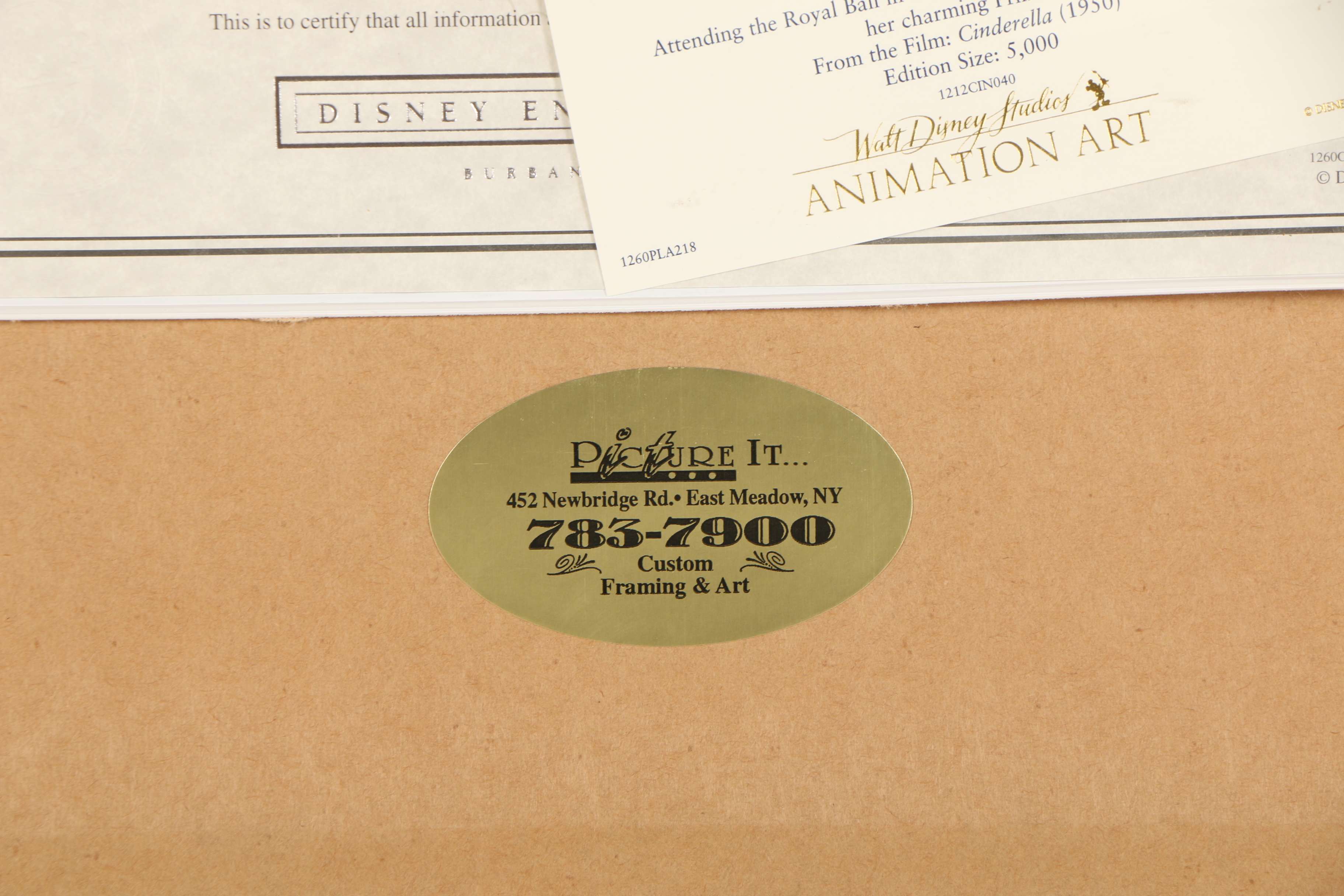 Limited Edition Disney Animation Cels of Snow White and "Cinderella's Dream"
