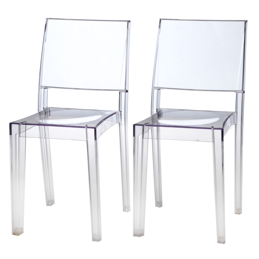 Pair of Modern "Ghost" Style Chairs