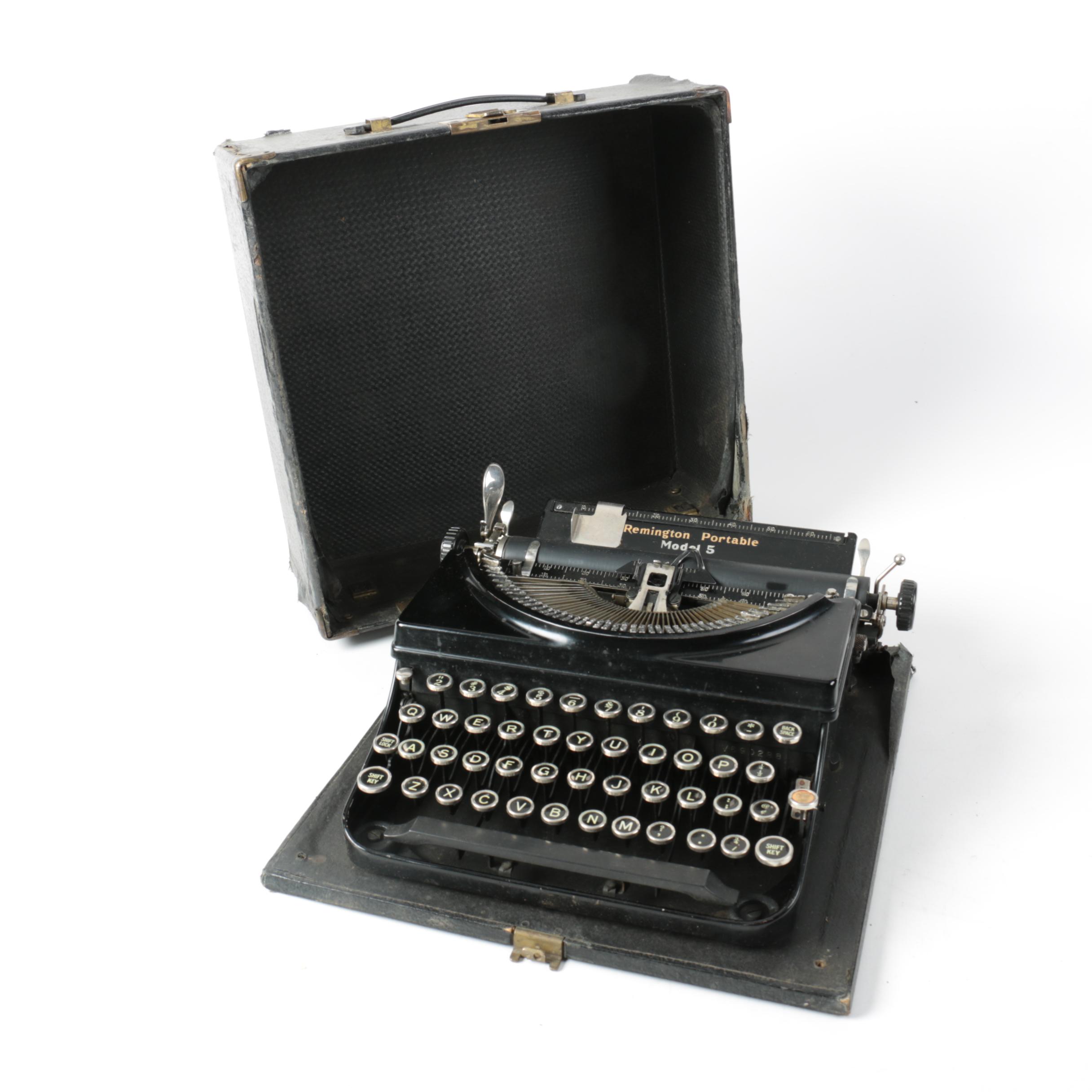 1930s Remington Portable Model 5 Typewriter