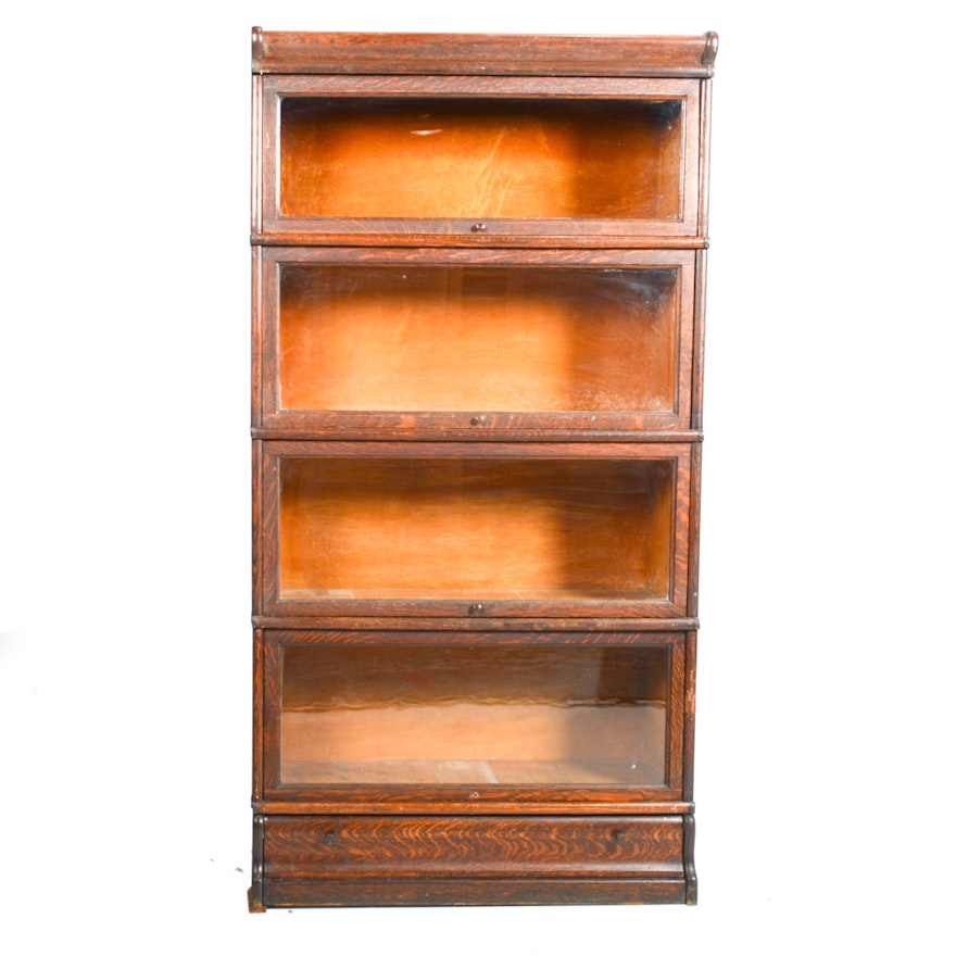 Vintage Quarter Sawn Oak Barrister Bookcase by Macey