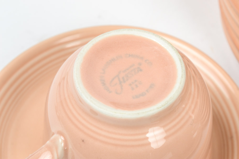"Fiestaware" Ceramic Tableware in Peach