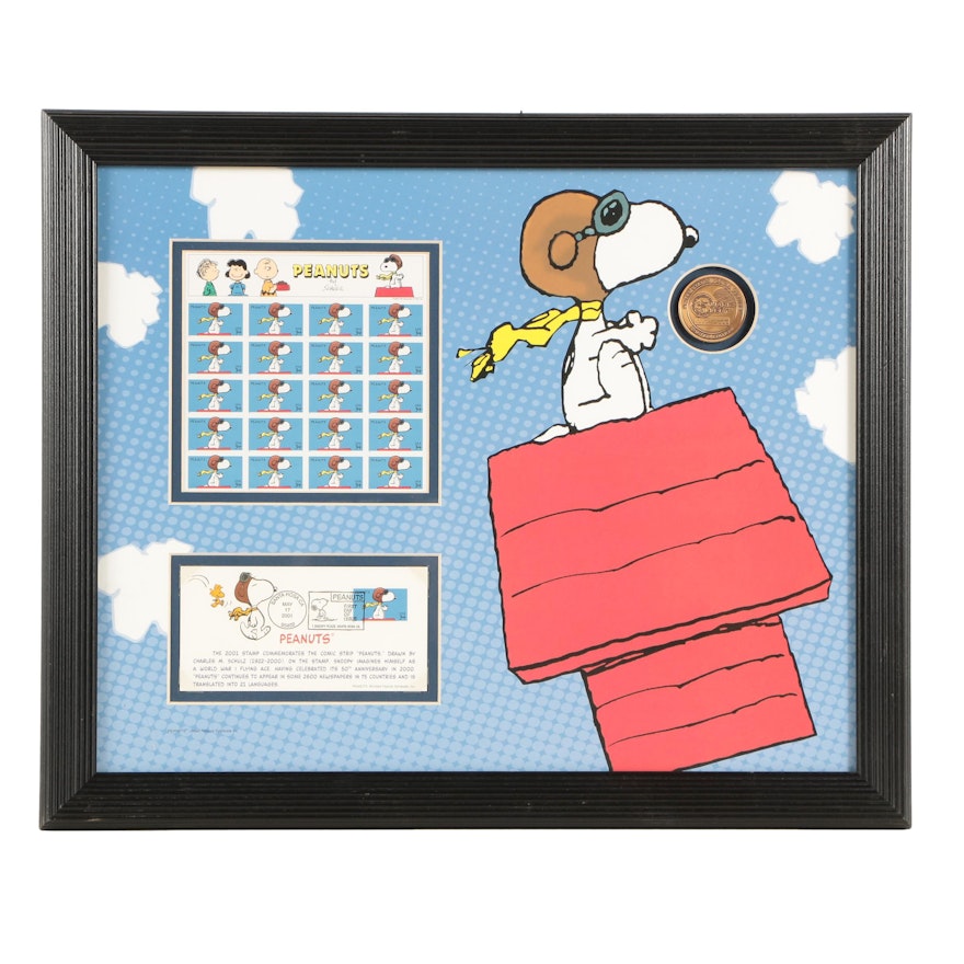 Offset Lithograph on Paper of "Peanuts" Commemorative Stamp