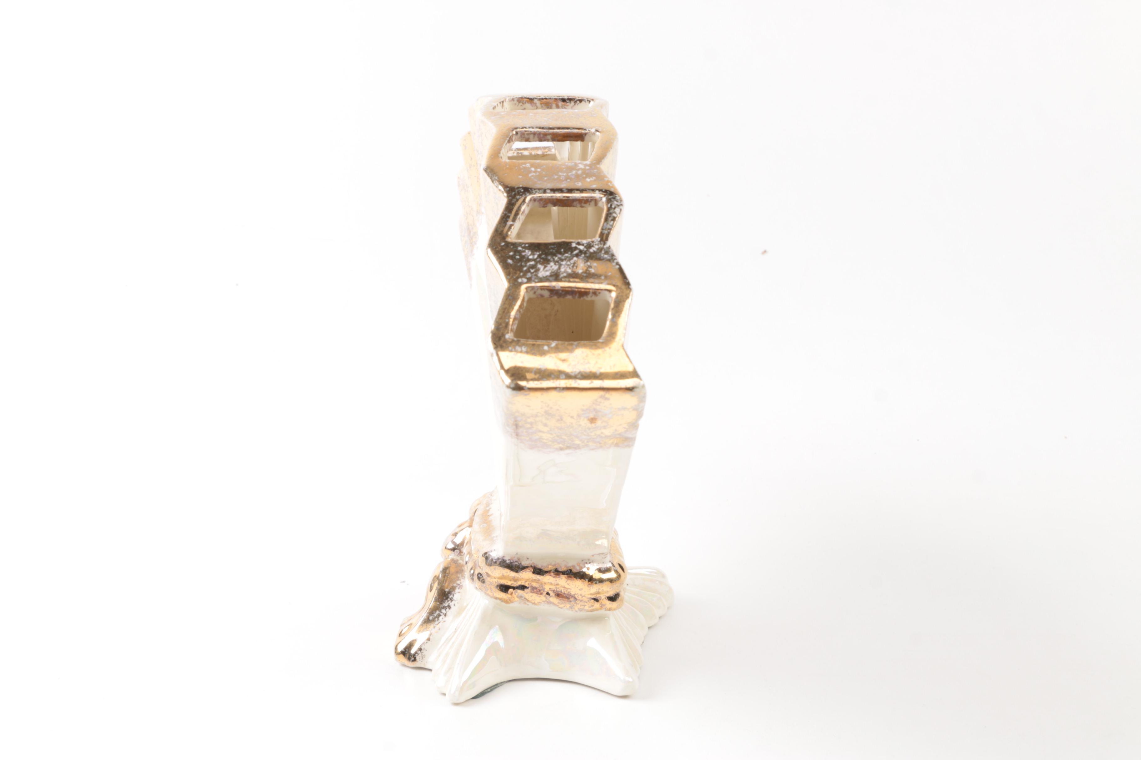 Ceramic Vintage Vases and Small Dish