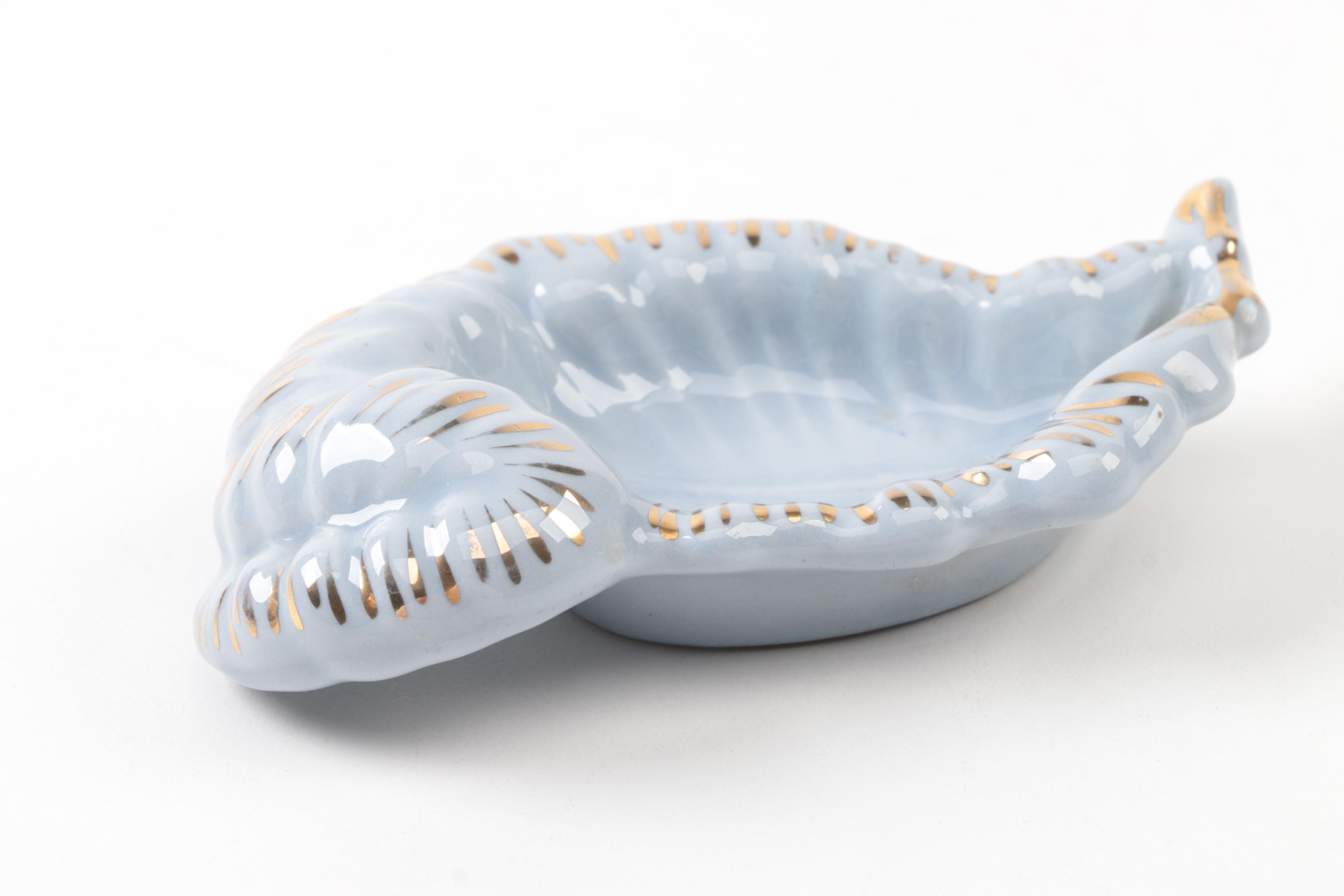 Ceramic Vintage Vases and Small Dish