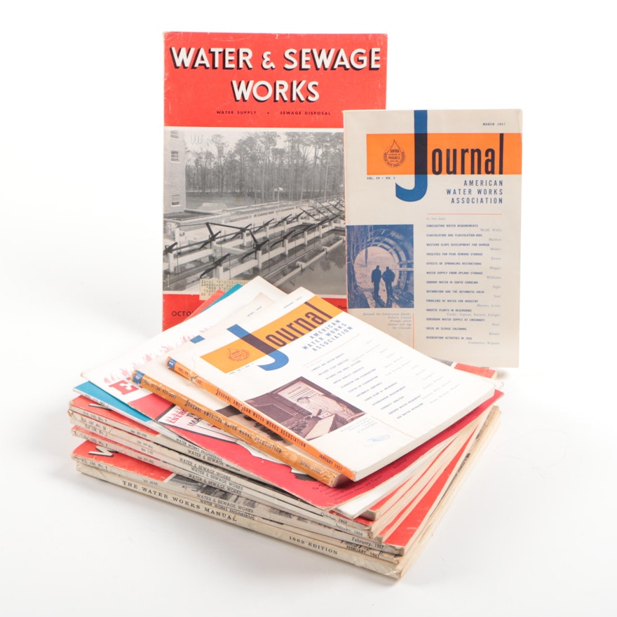 Assortment of Water & Sewage Engineering Books and Journals