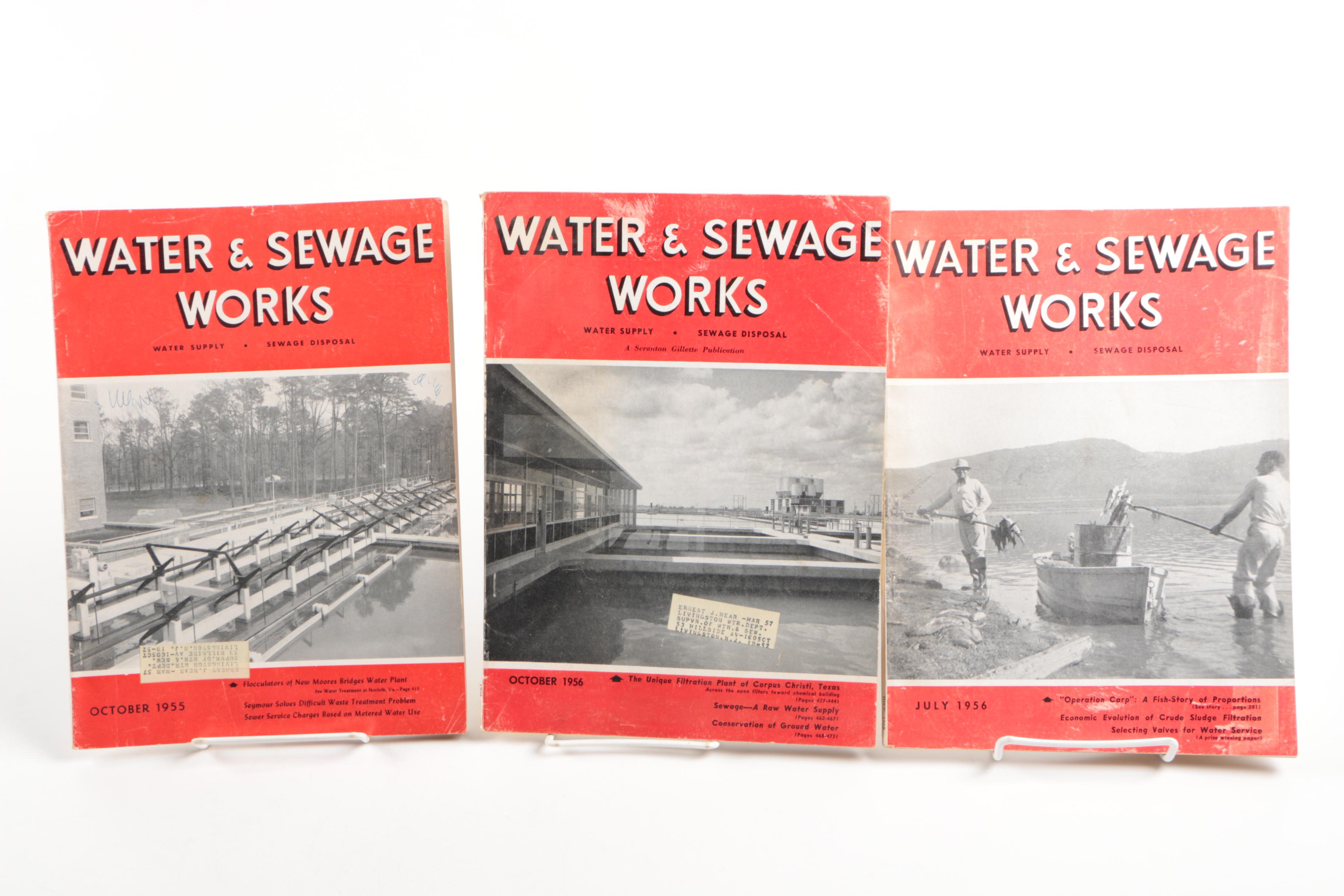 Assortment of Water & Sewage Engineering Books and Journals