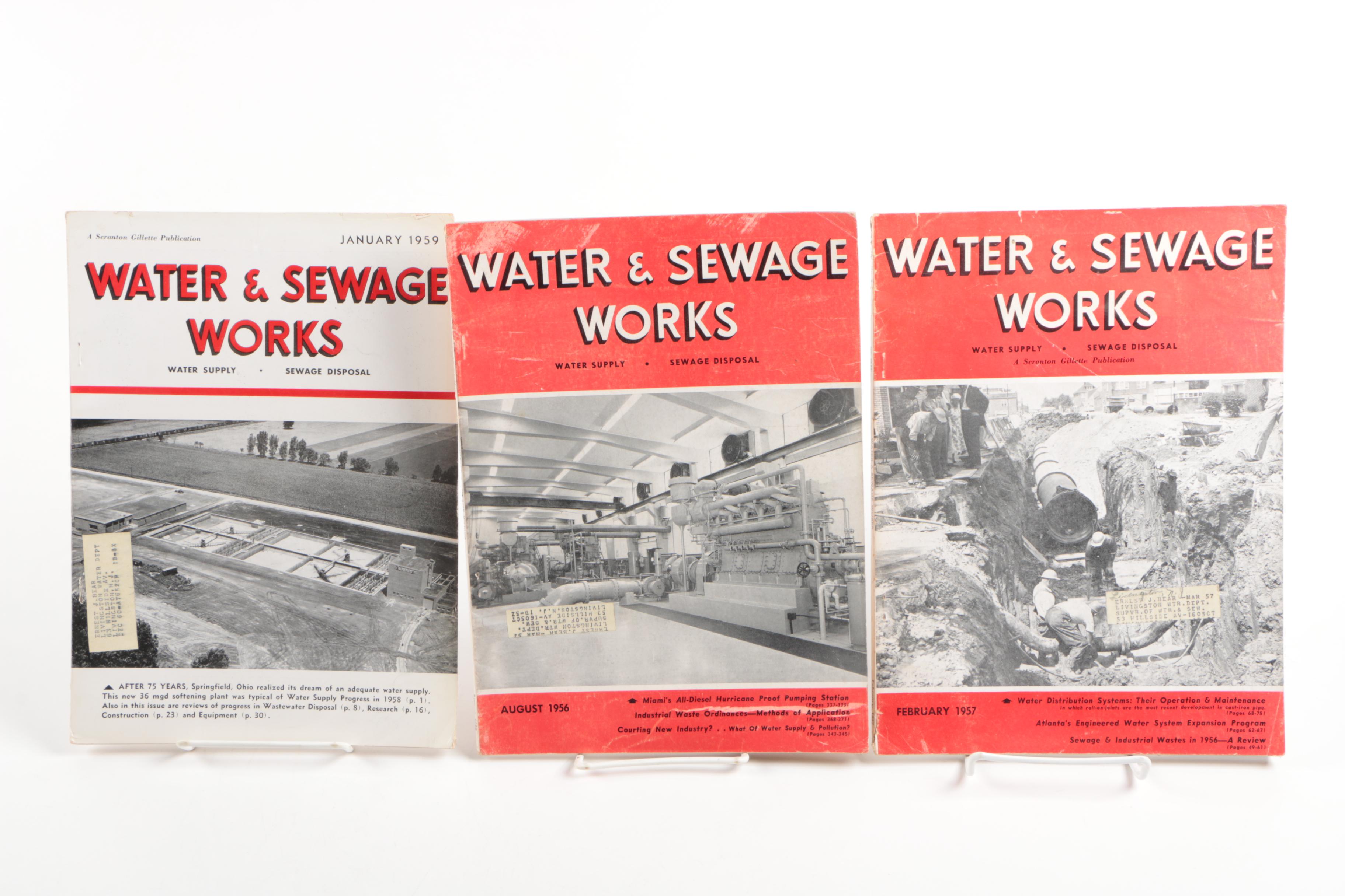Assortment of Water & Sewage Engineering Books and Journals