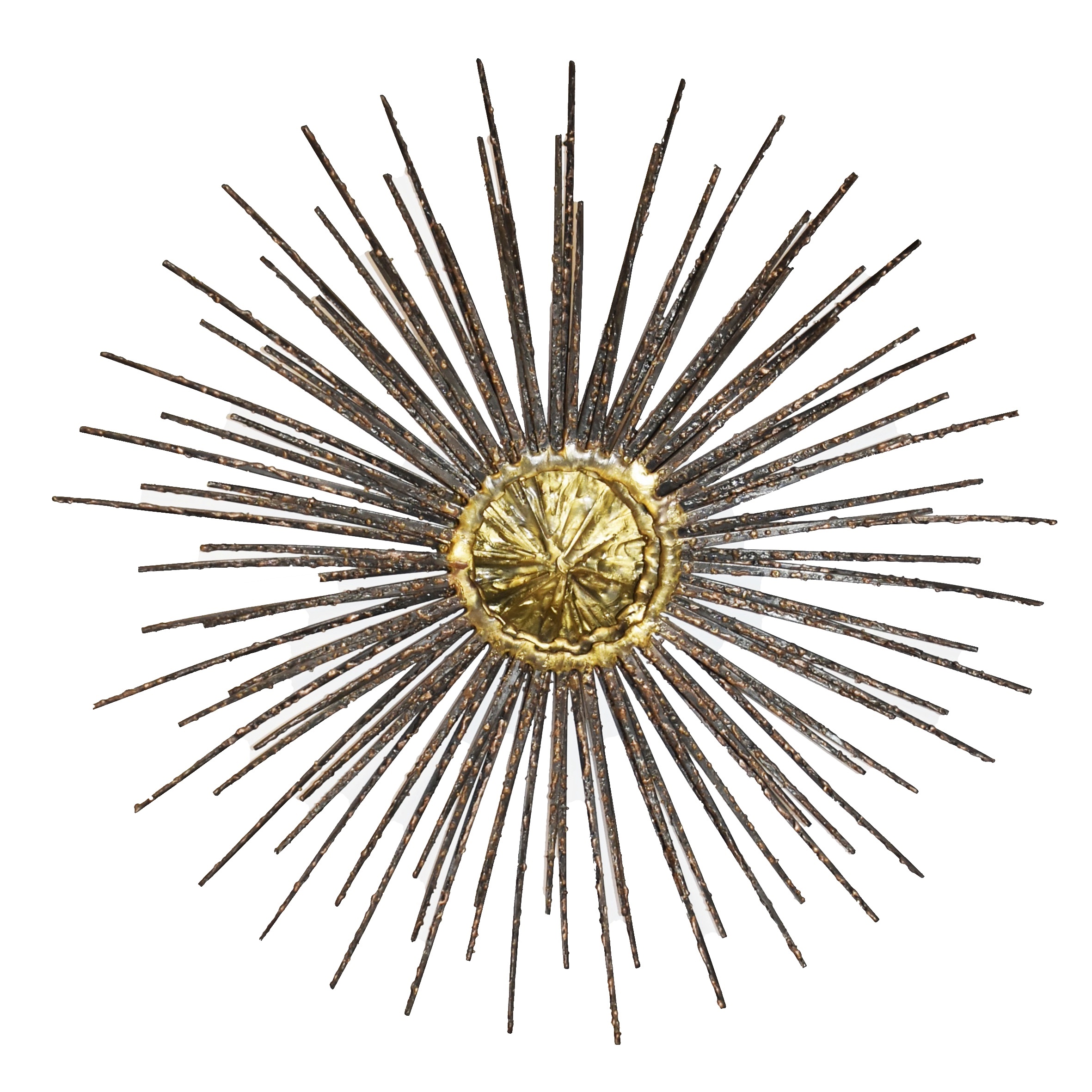 Mid Century Modern Brutalist Metal Wall Sculpture