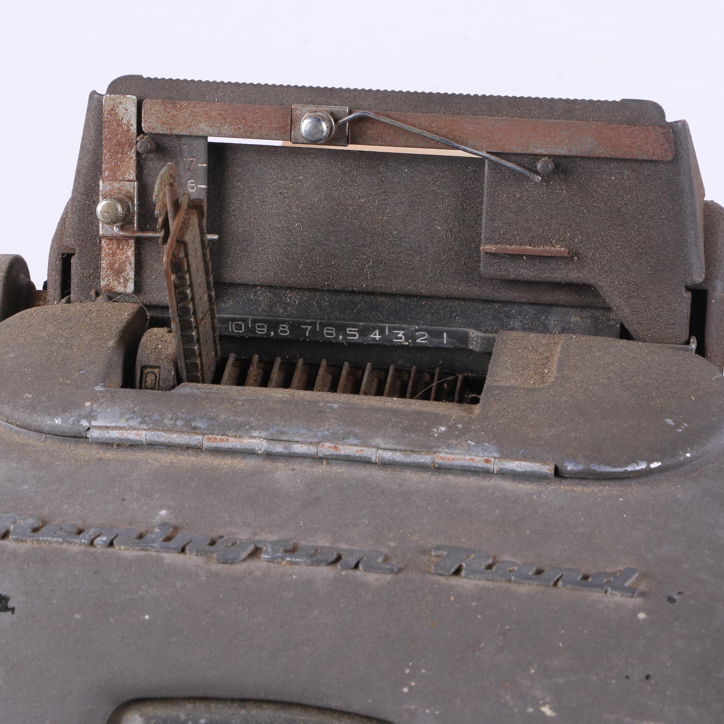 Vintage Remington Rand Adding Machine with Curtiss-Wright Industrial Tags