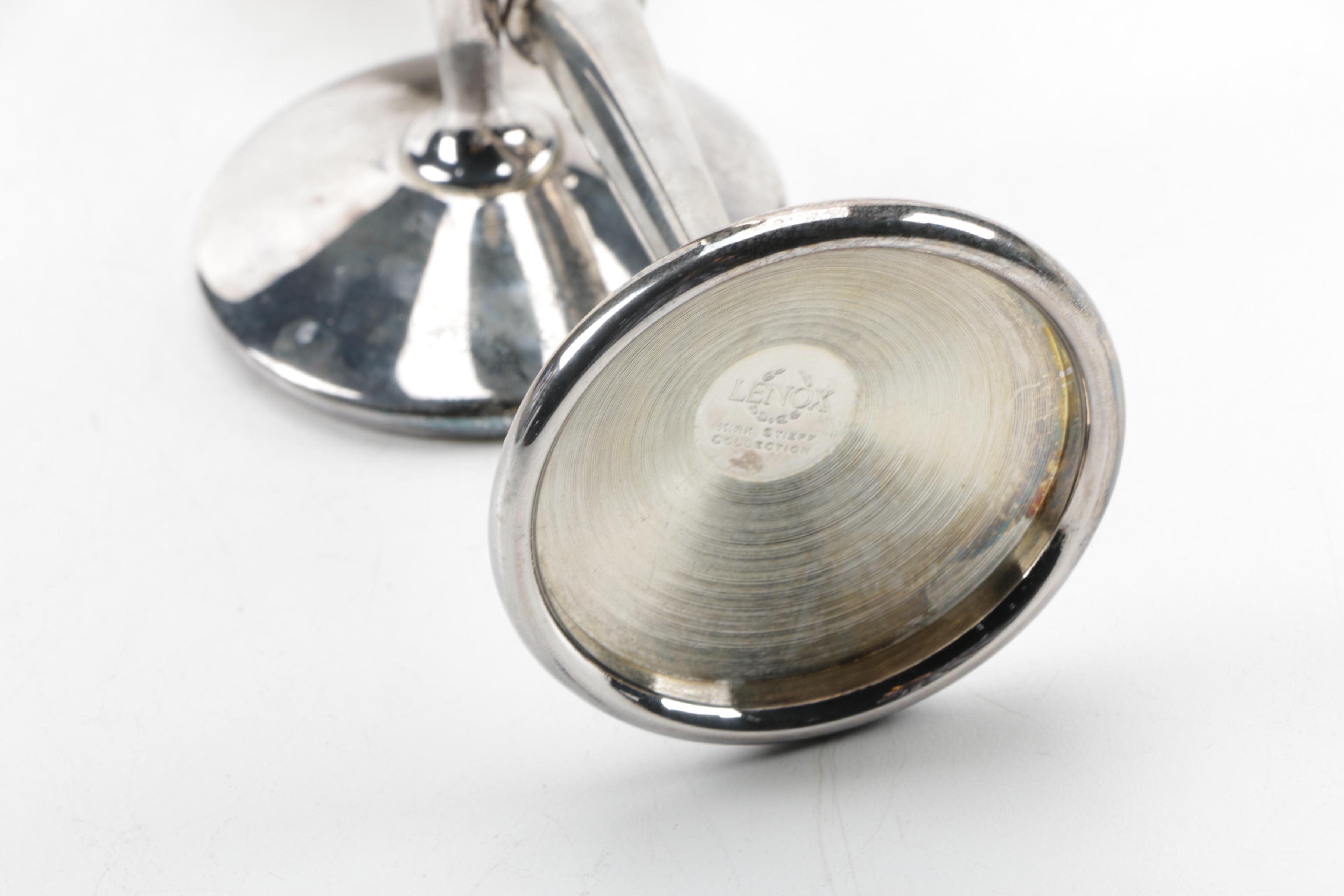 Lenox "Kirk-Stieff Collection" Silver-Plated Champagne Toasting Flutes